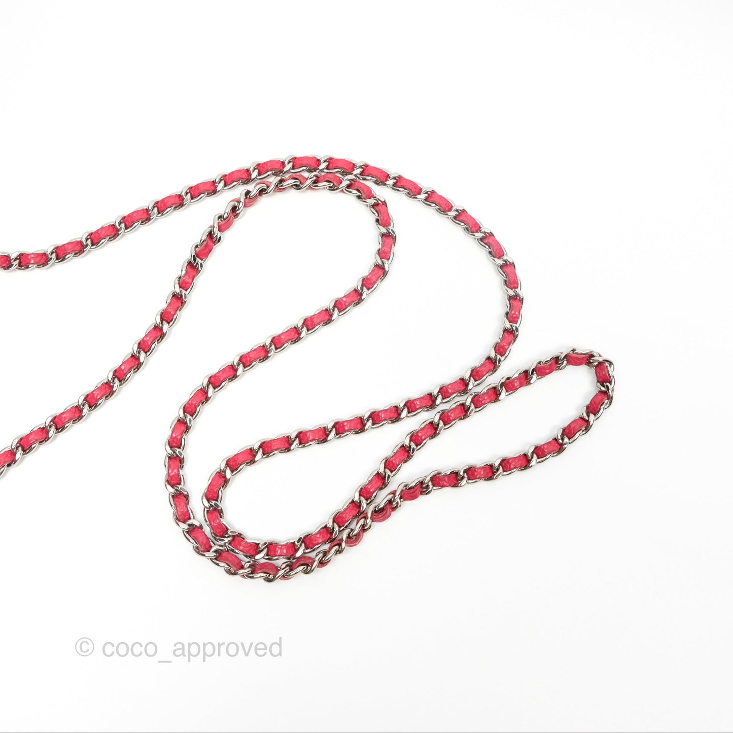Chanel CC Wallet On Chain WOC Dark Pink Caviar Silver Hardware