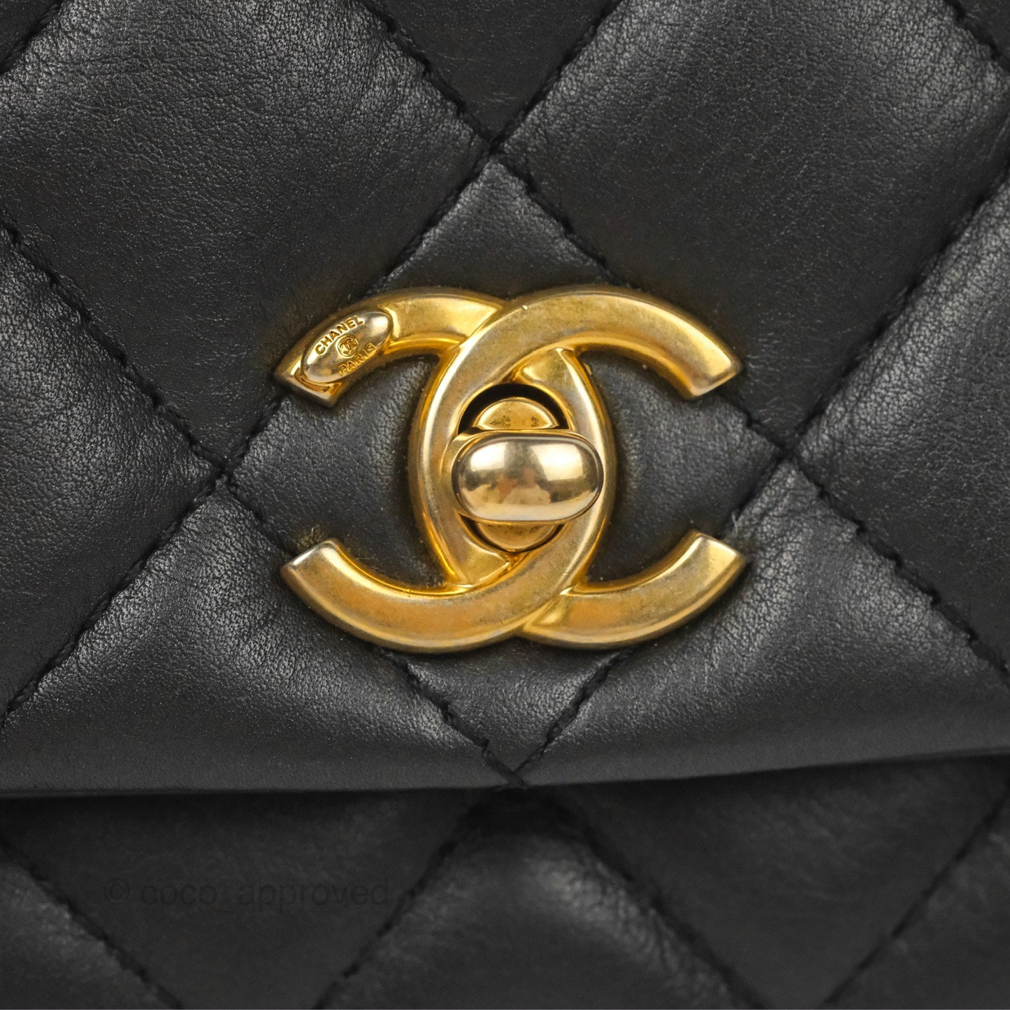Chanel Small Day Trip Quilted Black Calfskin Gold Hardware