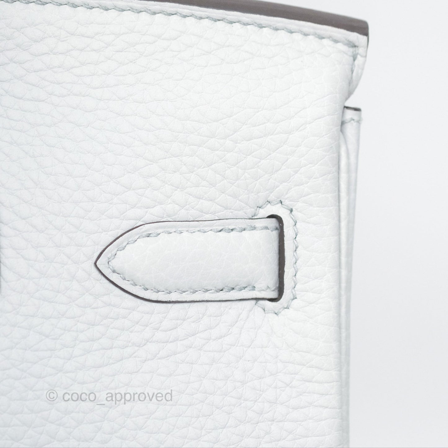 Hermès Birkin 30 Retourne Blue Pale Clemence Palladium Hardware