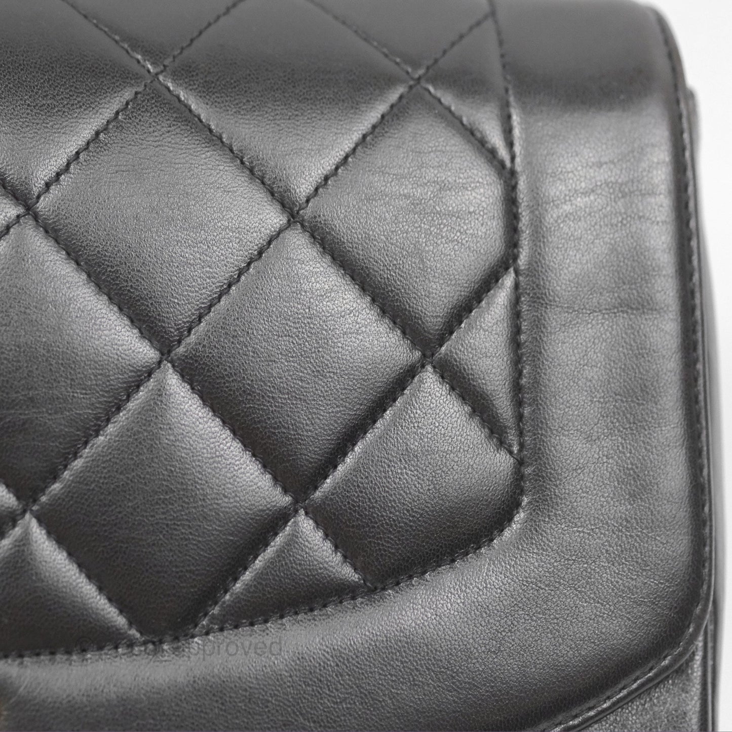 Chanel Vintage Medium Classic Diana Bag Quilted Black Lambskin 24K Gold Hardware