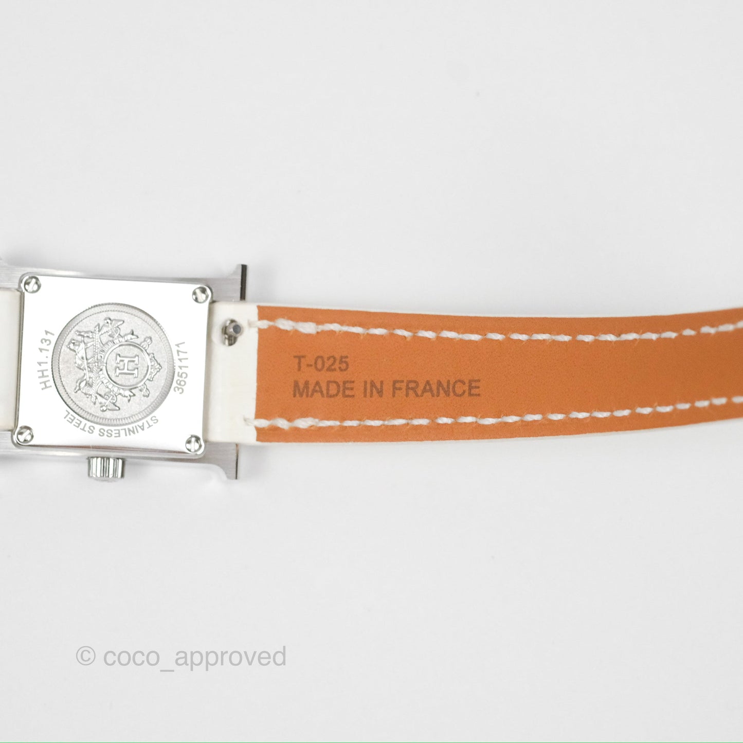 Hermes Heure H Watch Mini Diamonds White Mother-of-pearl White Alligator Leather