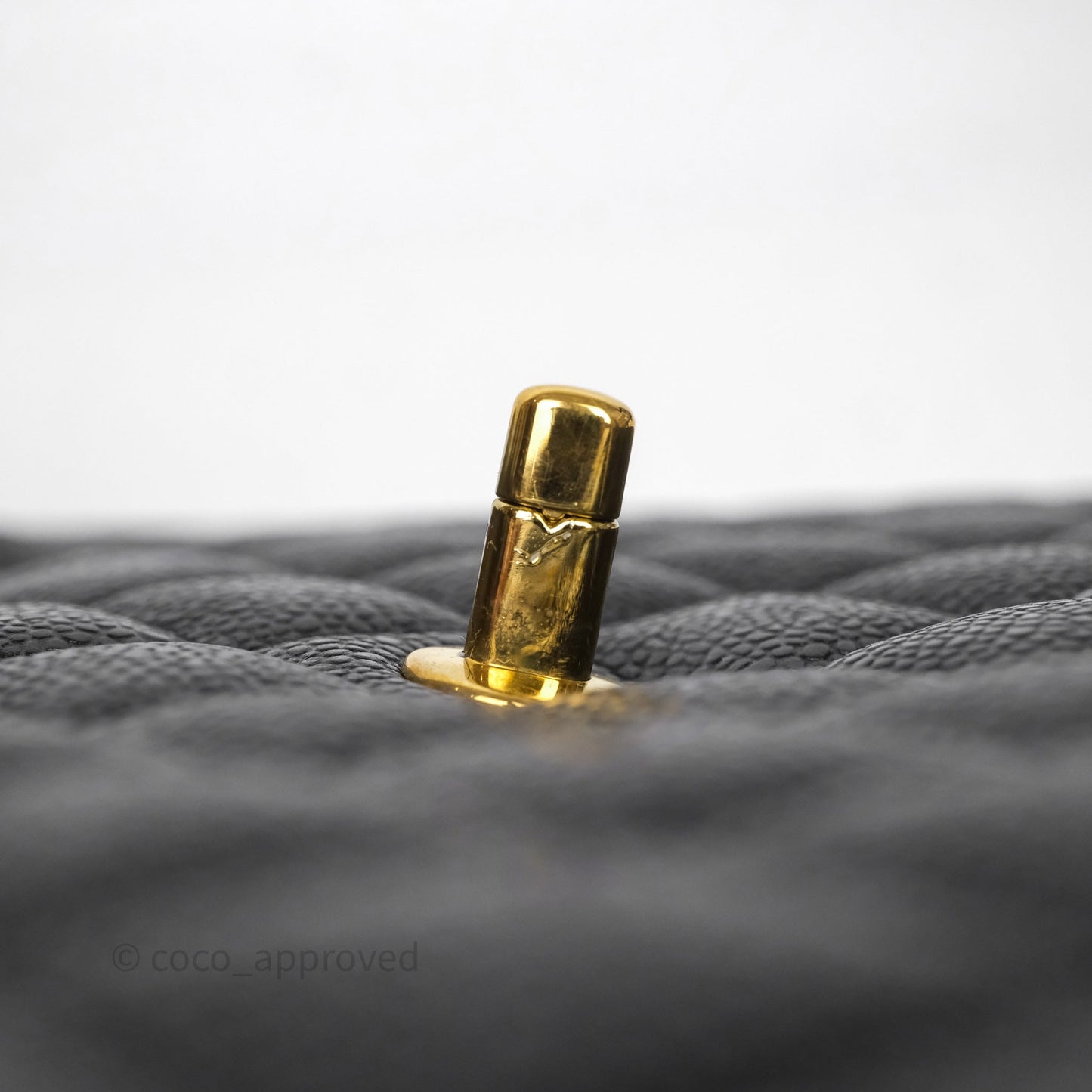 Chanel Vintage Camera Bag Coco Crush Black Caviar Gold Hardware