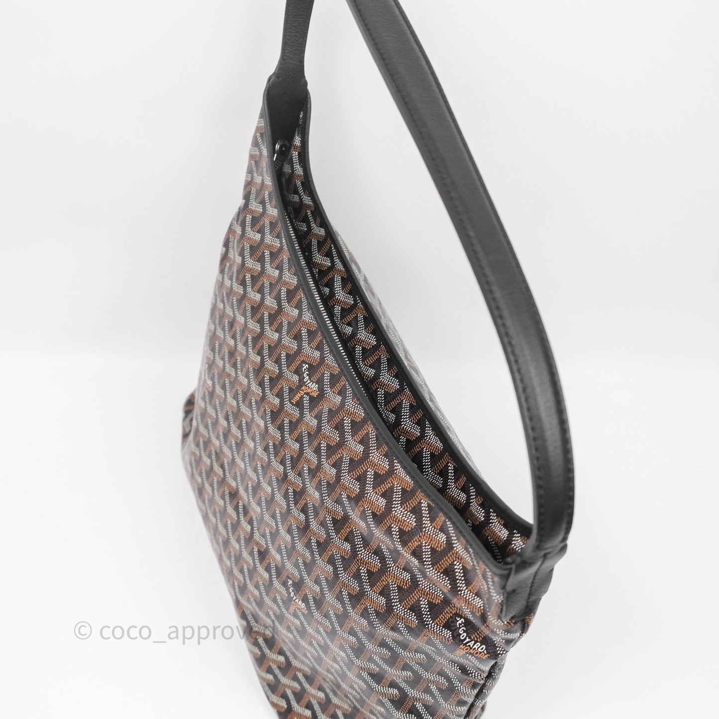 Goyard Bohème Hobo Bag Black Goyardine Canvas
