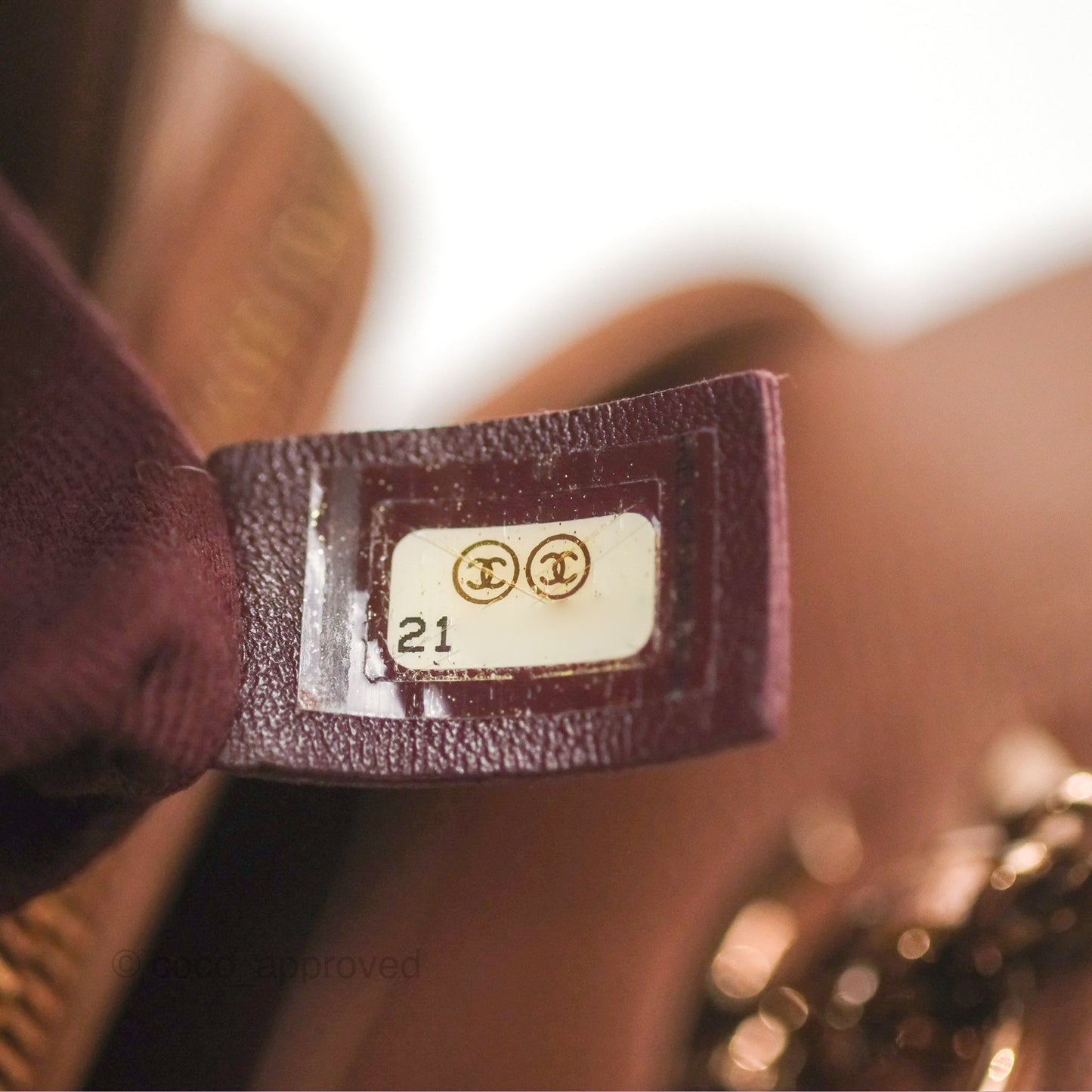 Chanel Quilted Small CC Eyelet Tote Copper Iridescent Goatskin Rose Gold