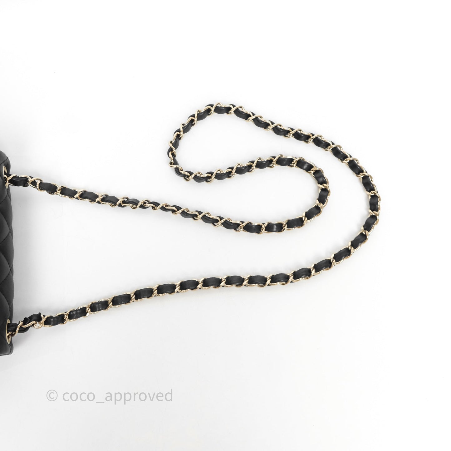 Chanel Mini Square Quilted Black Lambskin Gold Hardware
