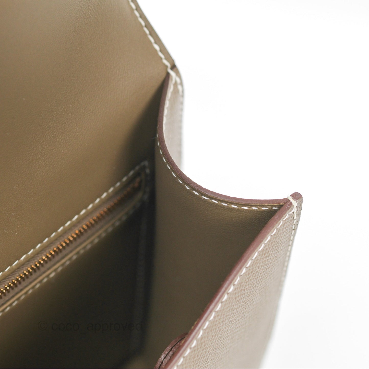 Hermès Constance 24 Mirror Etoupe 18 Epsom Rose Gold Hardware