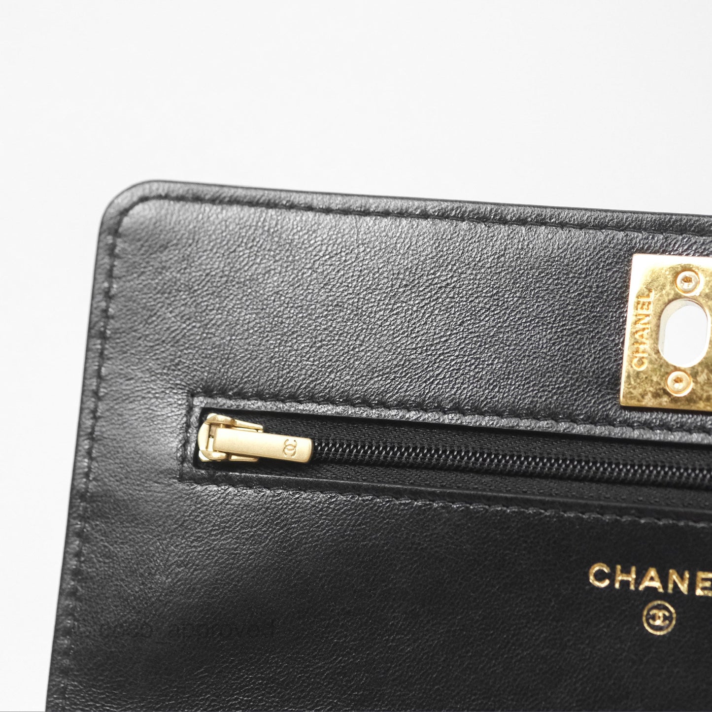 Chanel Quilted Dynasty Wallet on Chain WOC Black Shiny Lambskin Gold Hardware