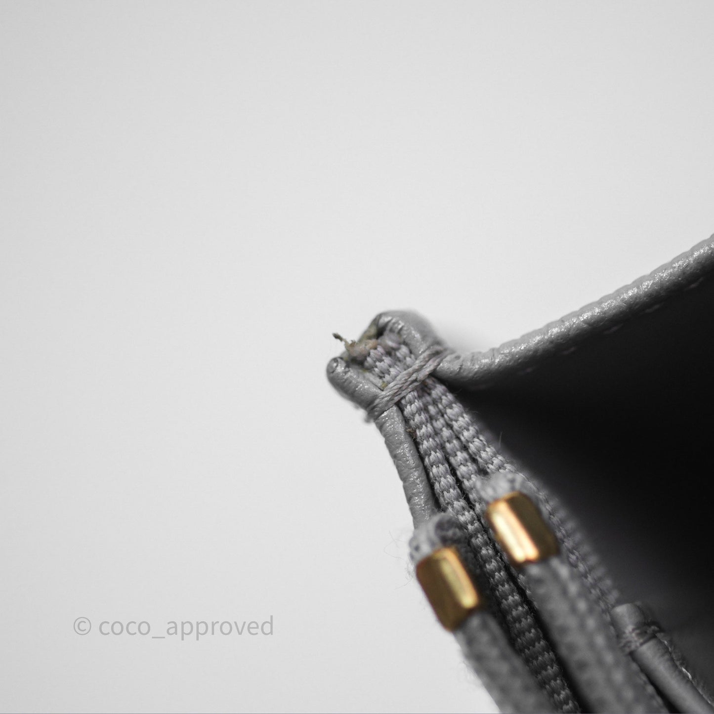 Chanel Wallet On Chain WOC Adjustable CC Chain Grey Caviar Aged Gold Hardware
