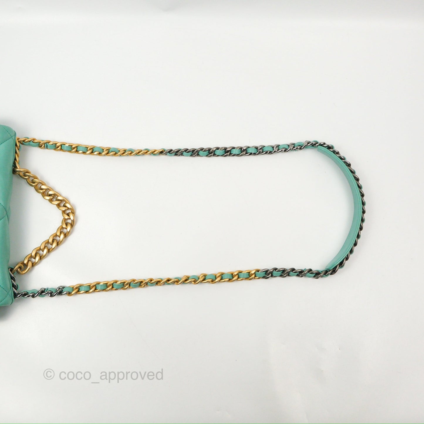 Chanel 19 Small Tiffany Blue Mixed Hardware