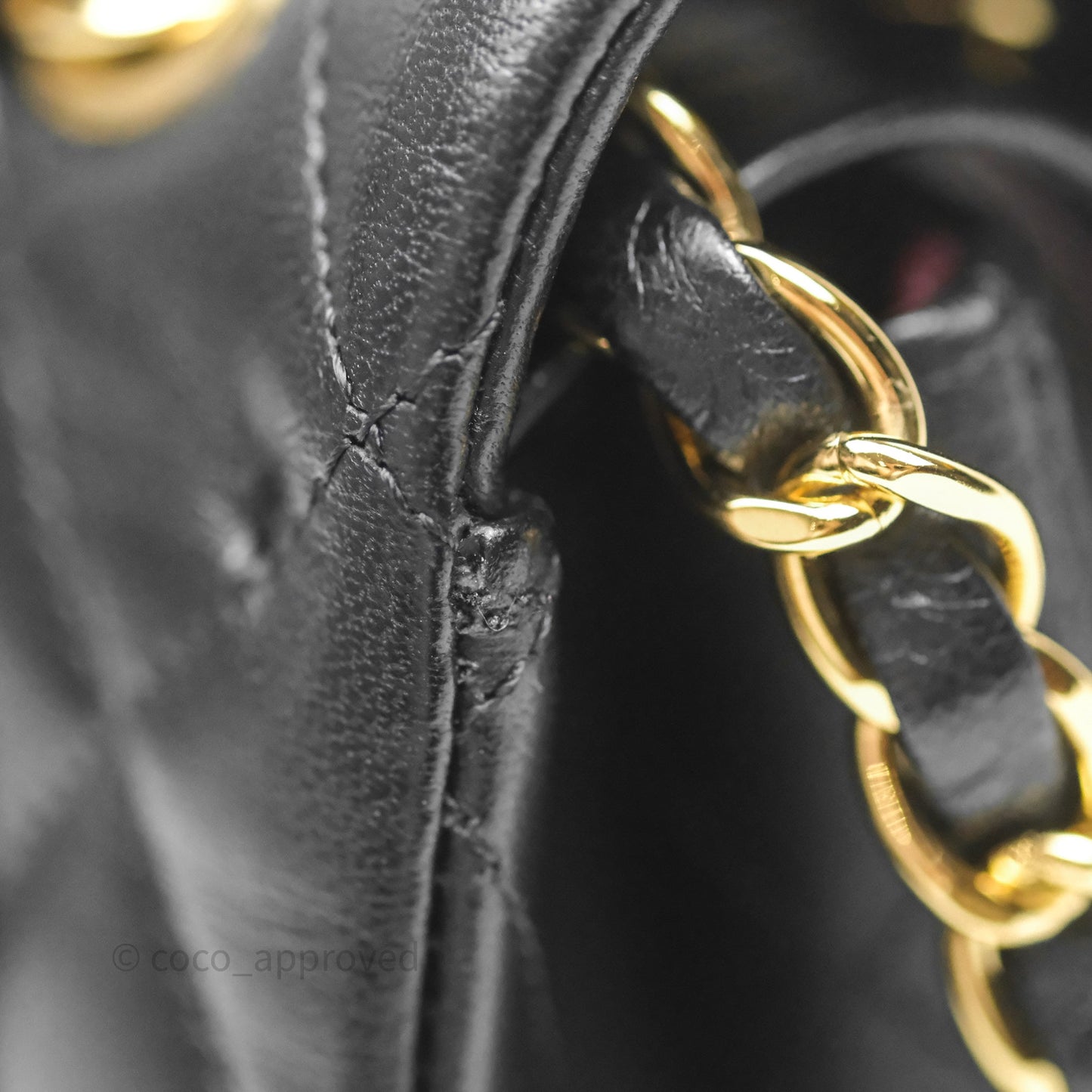 Chanel Small Classic Flap Quilted Black Lambskin Gold Hardware