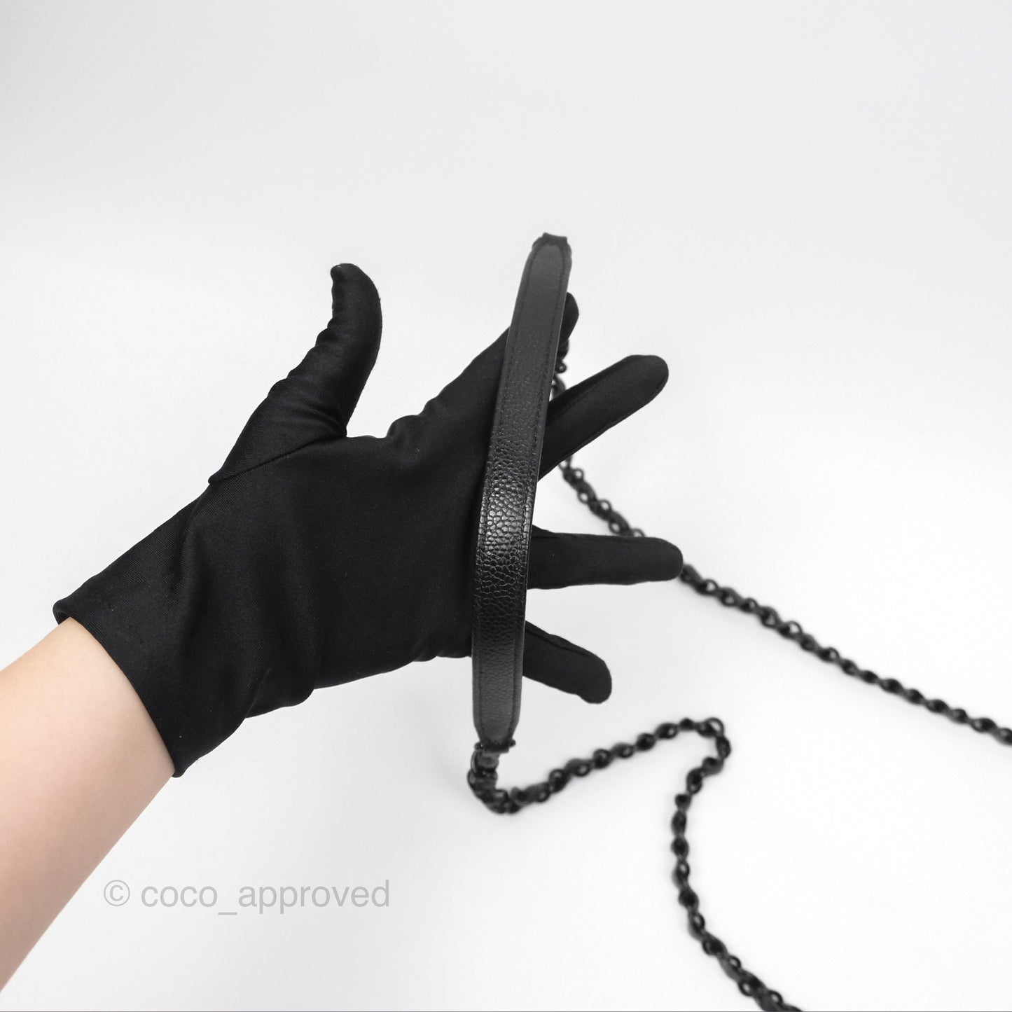 Chanel Quilted Mini Square Flap Bag So Black Caviar Incognito