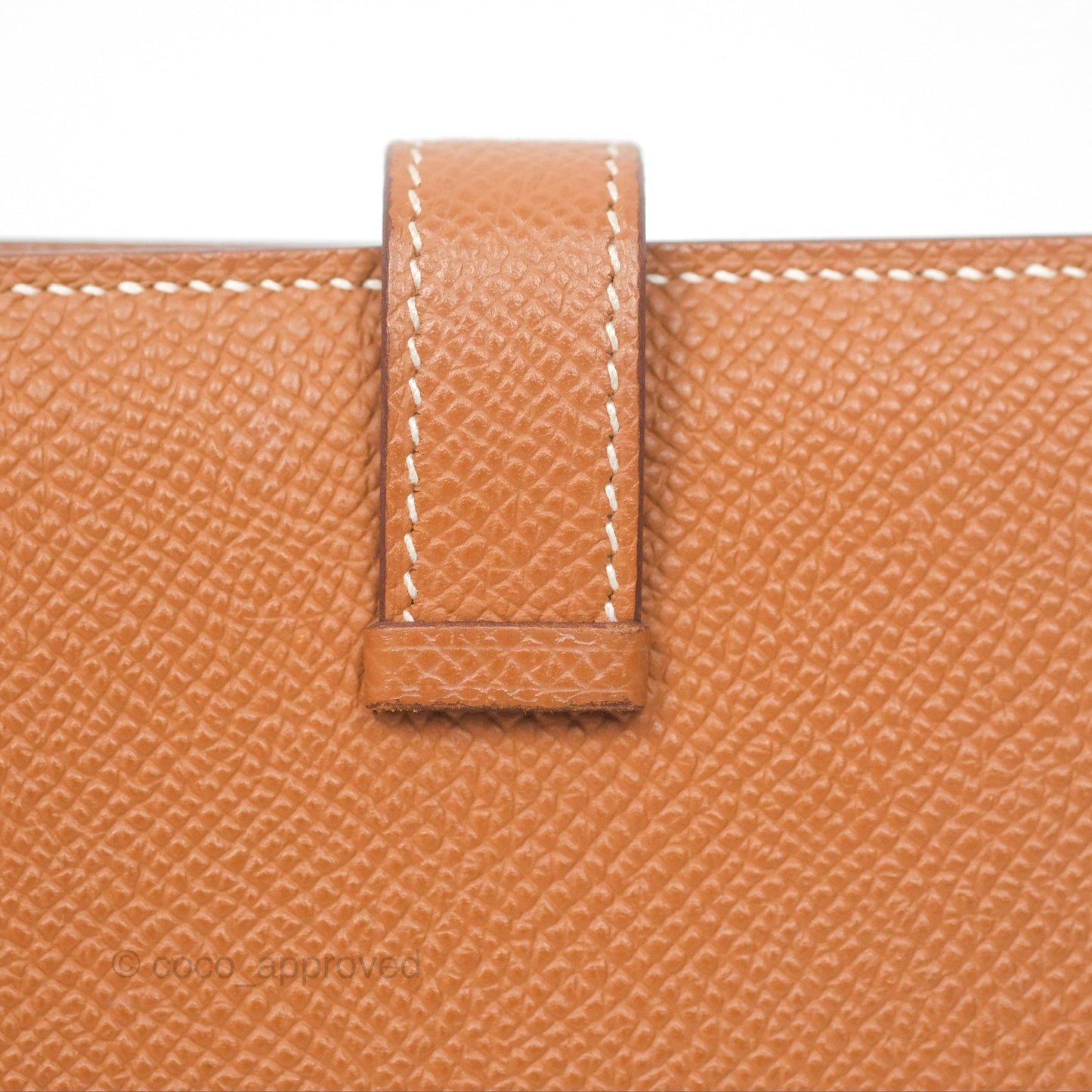 Hermes Bearn Mini Wallet Gold Epsom Palladium Hardware