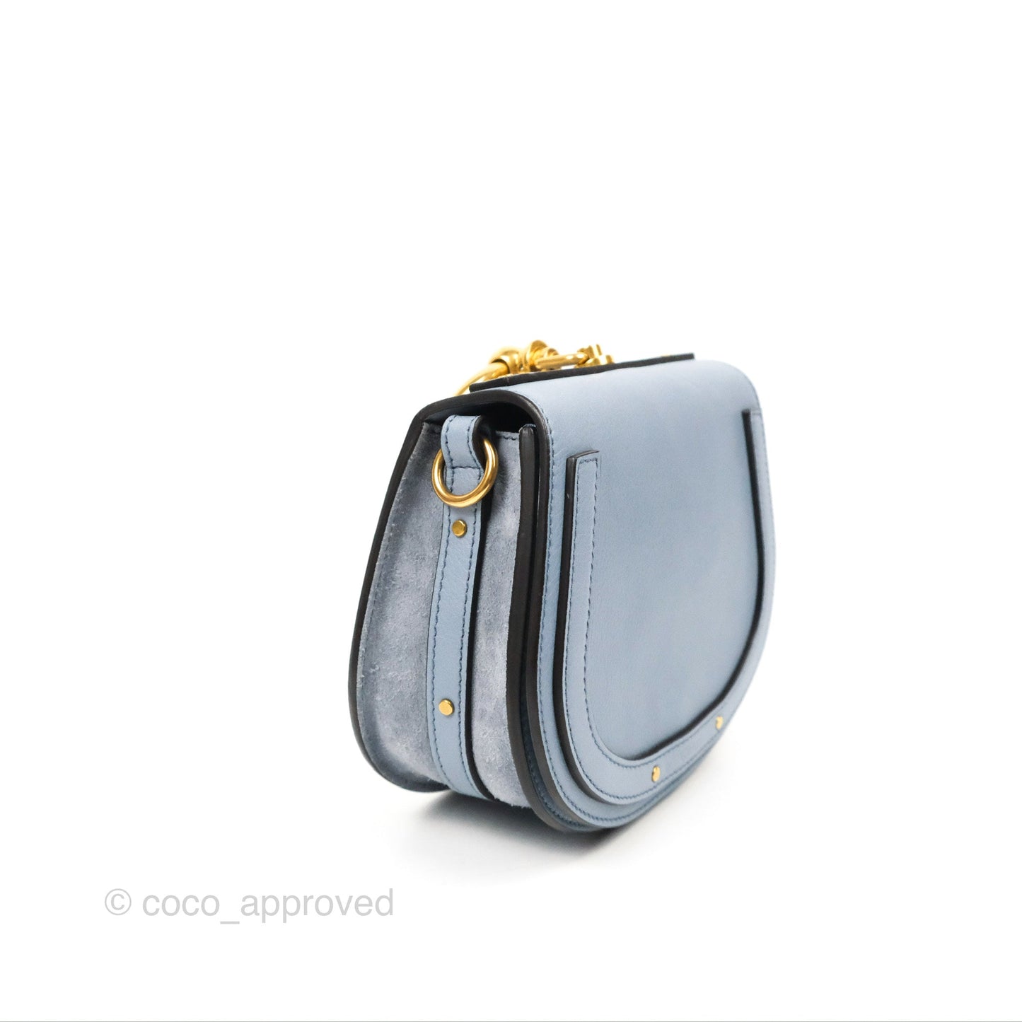 Chloé Nile Crossbody Bag Blue Calfskin