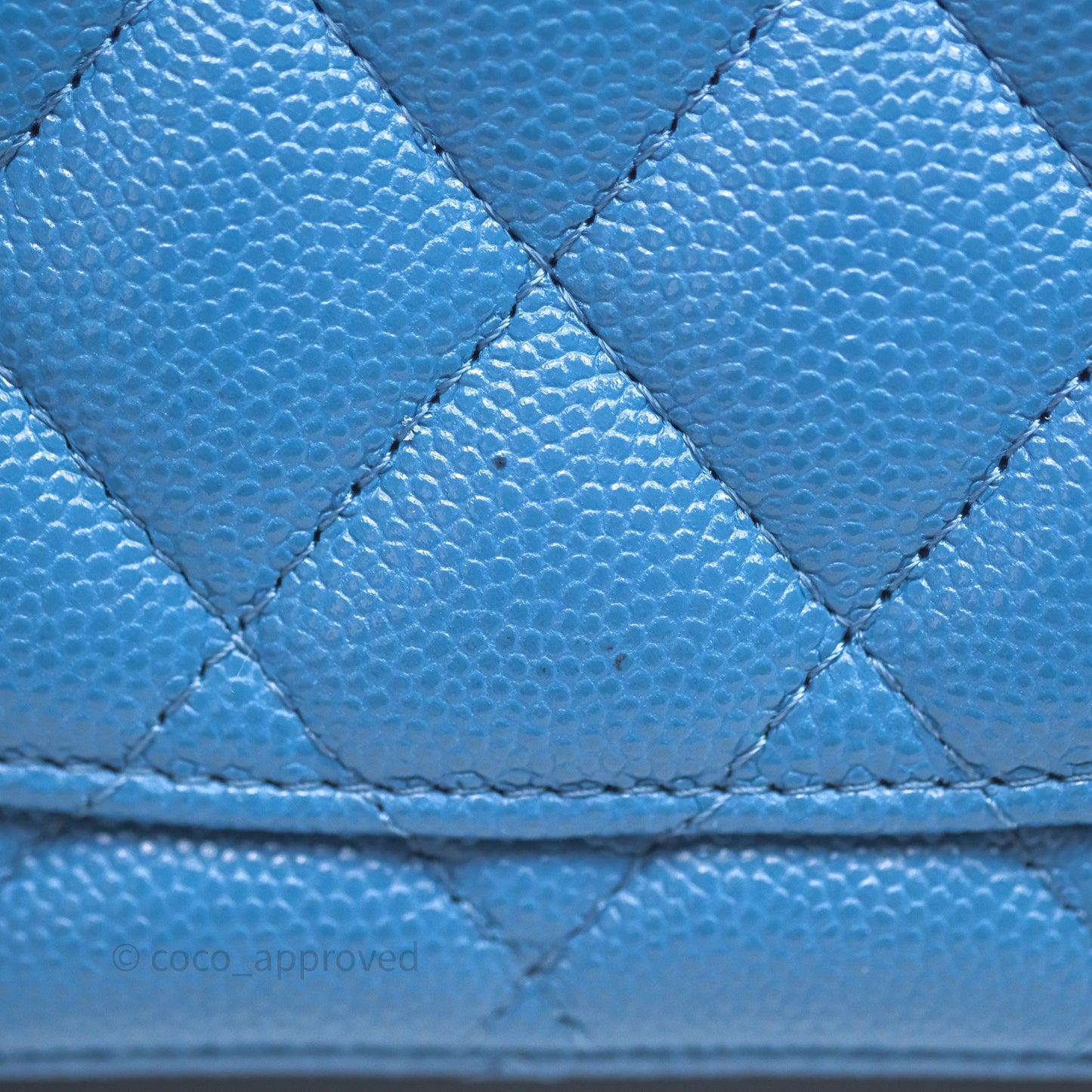 Chanel Small Classic Flap Quilted Blue Caviar Gold Hardware 20S