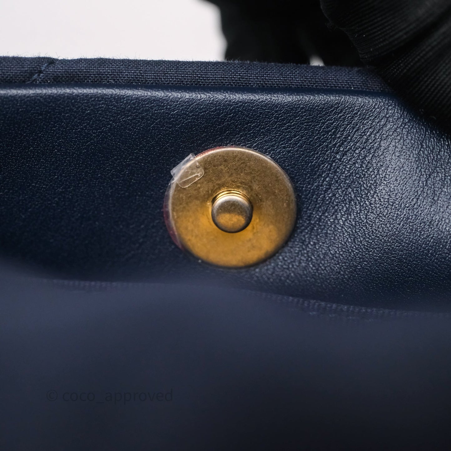 Chanel 19 Small Dark Navy Fabric Mixed Hardware