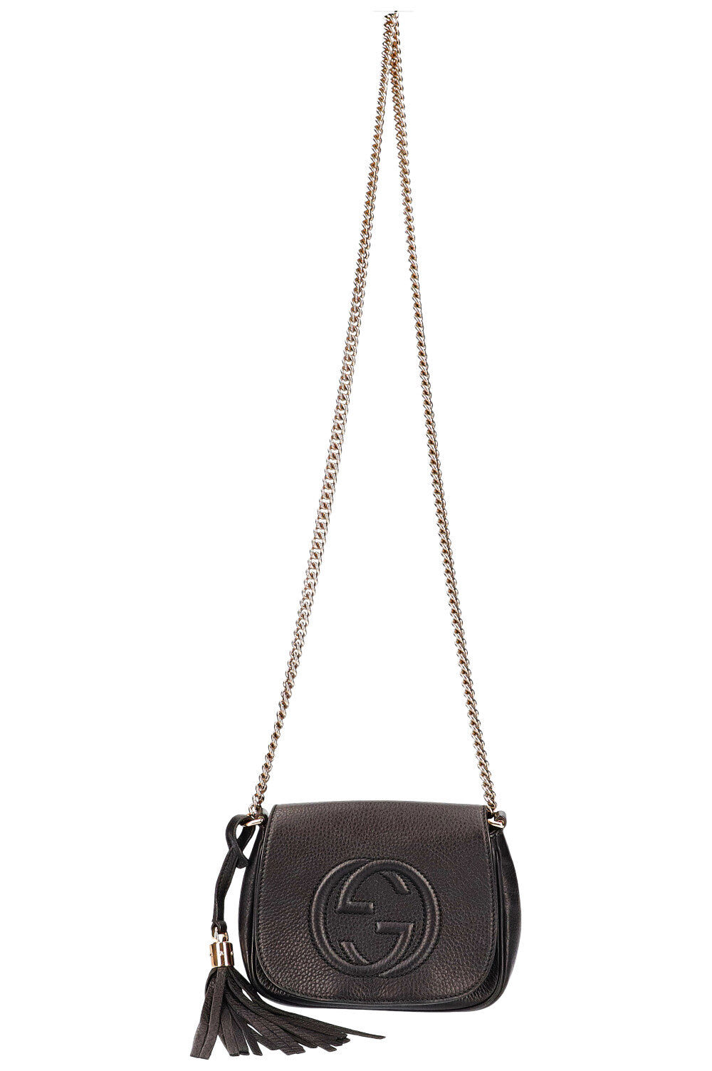 Luxury Gucci Trending 2025 Disco Soho Flap Bag Small Black