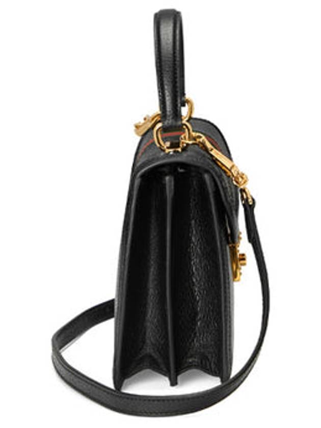 Luxury Gucci Trending 2025 Ophidia Web Detail Top Handle Shoulder Bag Black