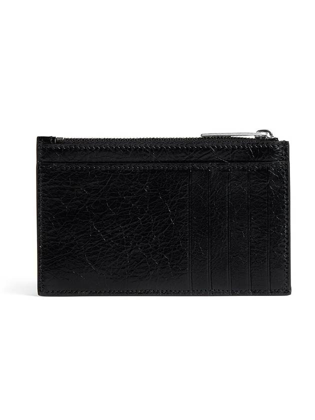 Luxury Balenciaga Monaco Long Coin Card Wallet Black