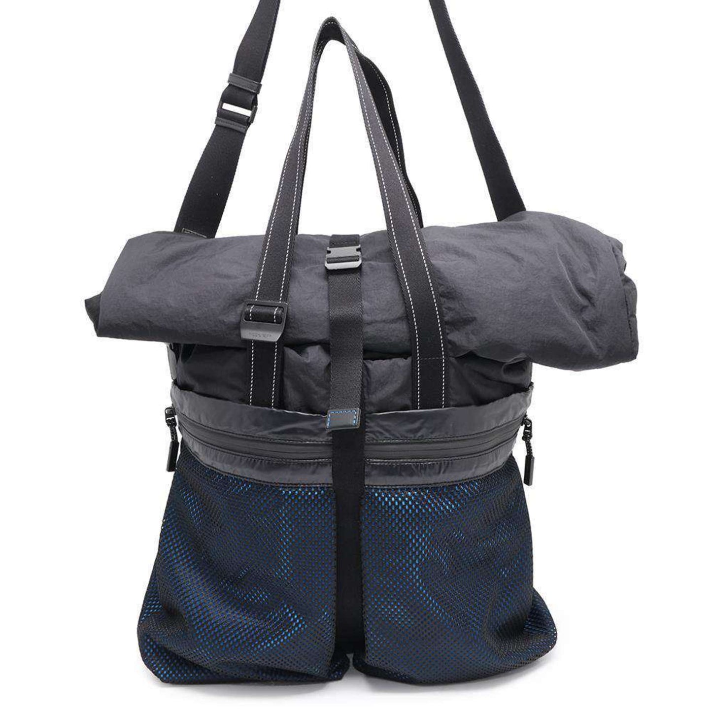 Luxury Bottega Veneta blue Nylon Shoulder Bag Tote Bag ()