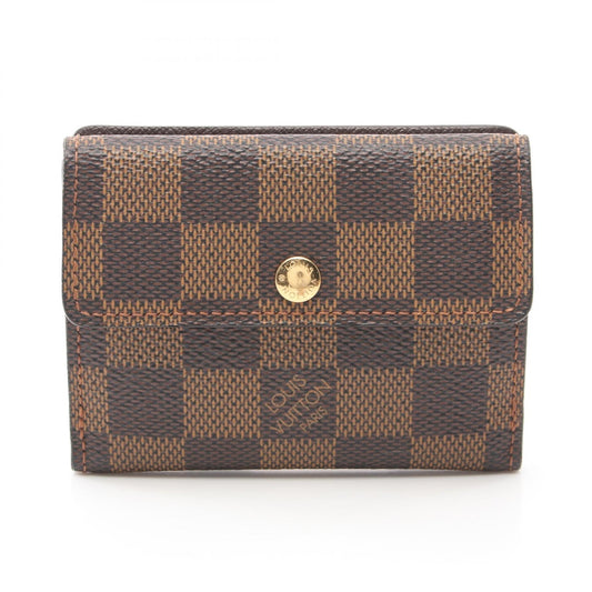 Louis Vuitton Damier Ebene Ludlow Coin Case  Canvas Coin Case N62925 in Great Condition