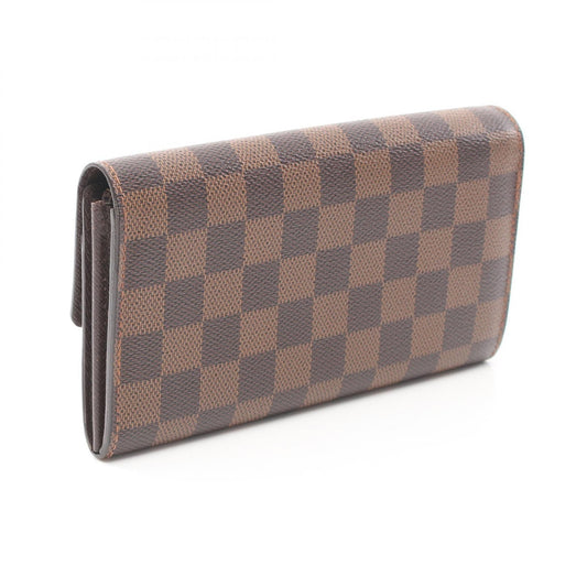 Louis Vuitton Damier Ebene Sarah  Canvas Long Wallet N61724 in New Condition