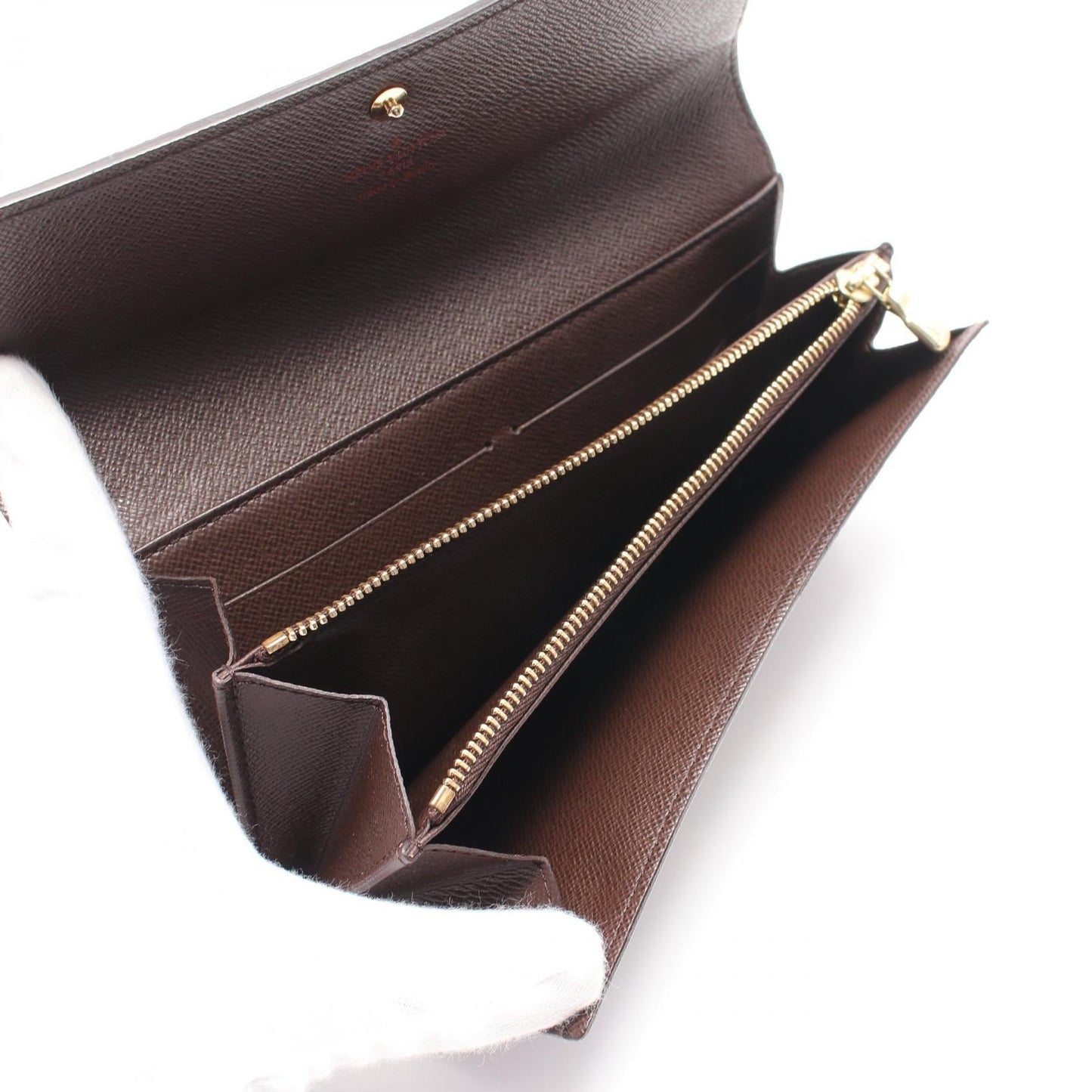 Louis Vuitton Damier Ebene Sarah Wallet  Canvas Long Wallet N61734 in Great Condition