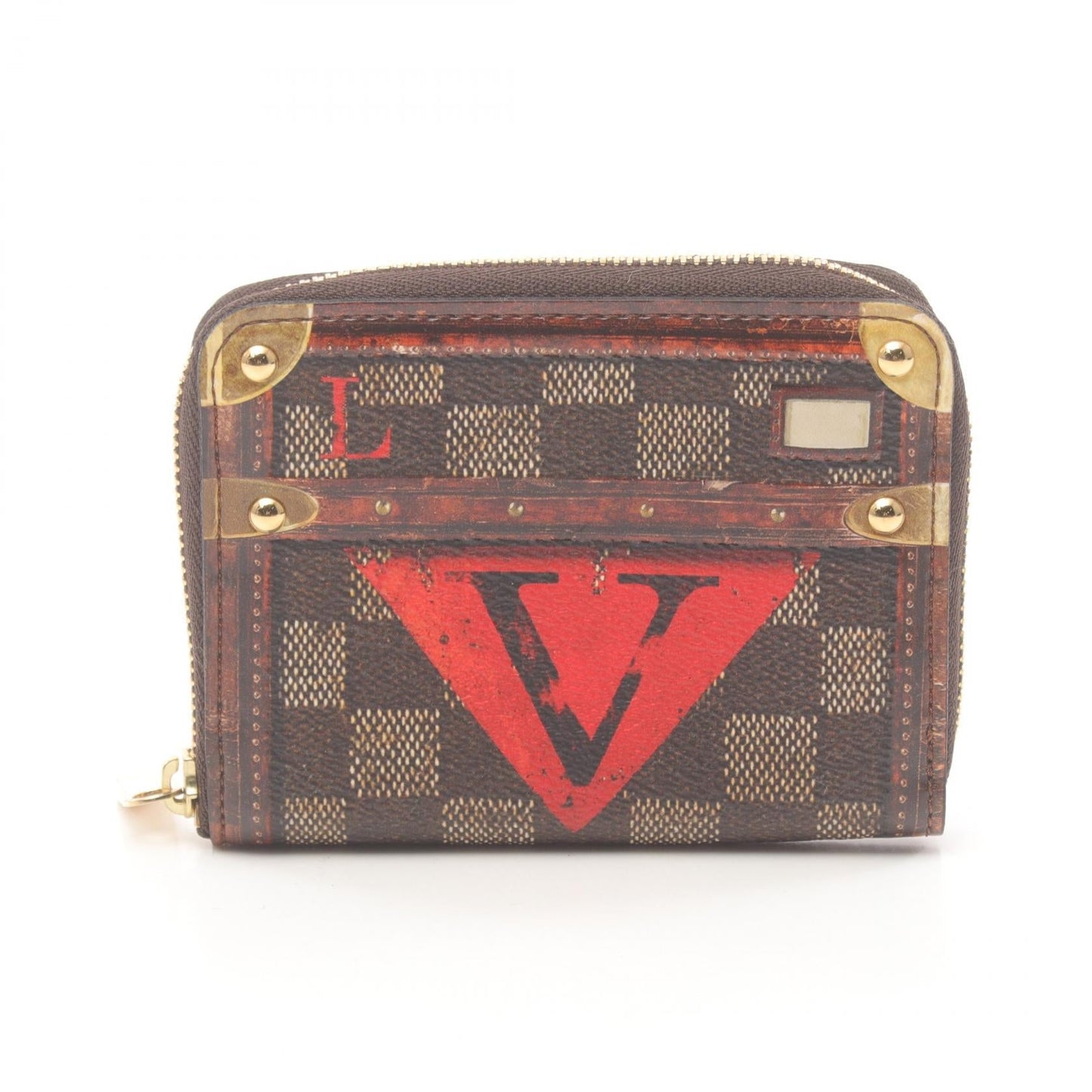 Louis Vuitton Damier Trunk Zippy COin Case Canvas Coin Case M52745 in Great Condition