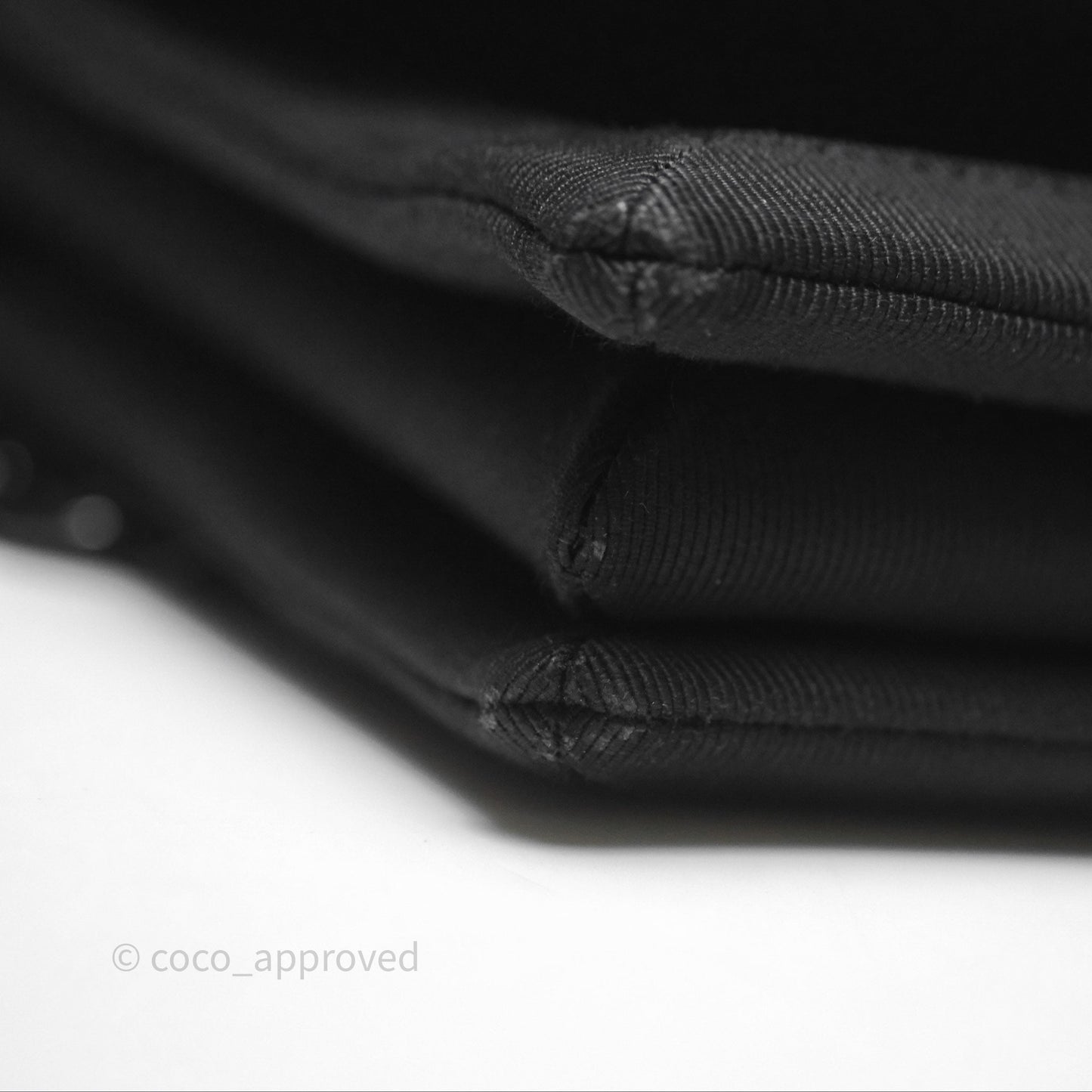 Chanel Quilted Accordion Flap Bag So Black Two Tone Lambskin Fabric
