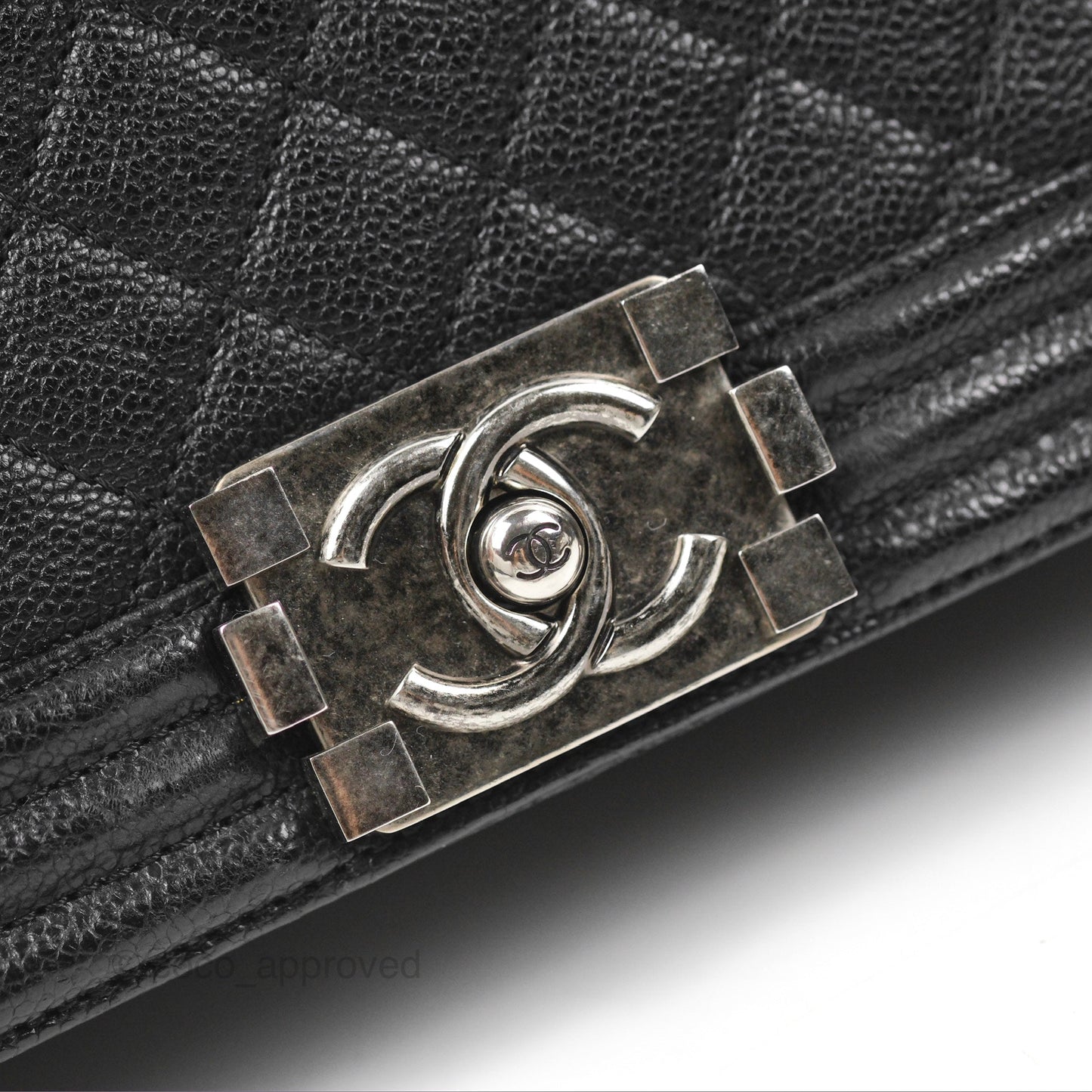 Chanel Quilted New Medium Boy Black Caviar Ruthenium Hardware