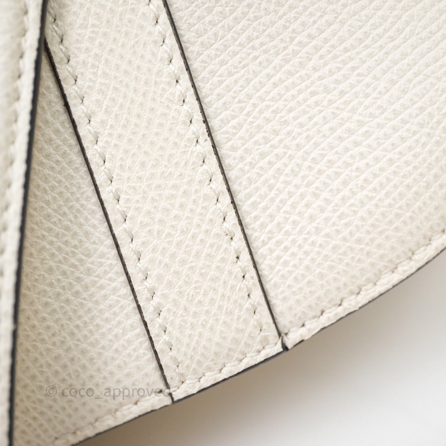 Christian Dior Mini Saddle Bag White Grained Calfskin Gold Hardware