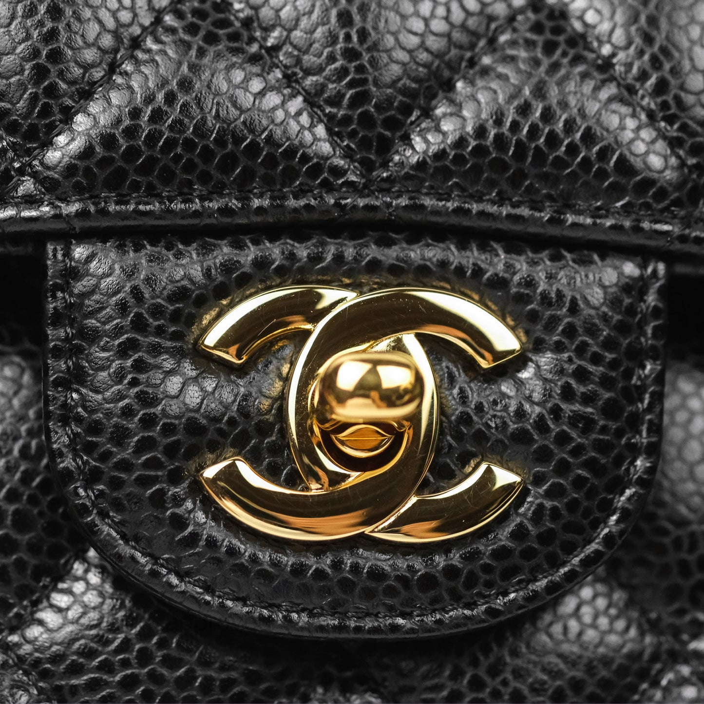 Chanel Small Classic Flap Quilted Black Caviar Gold Hardware