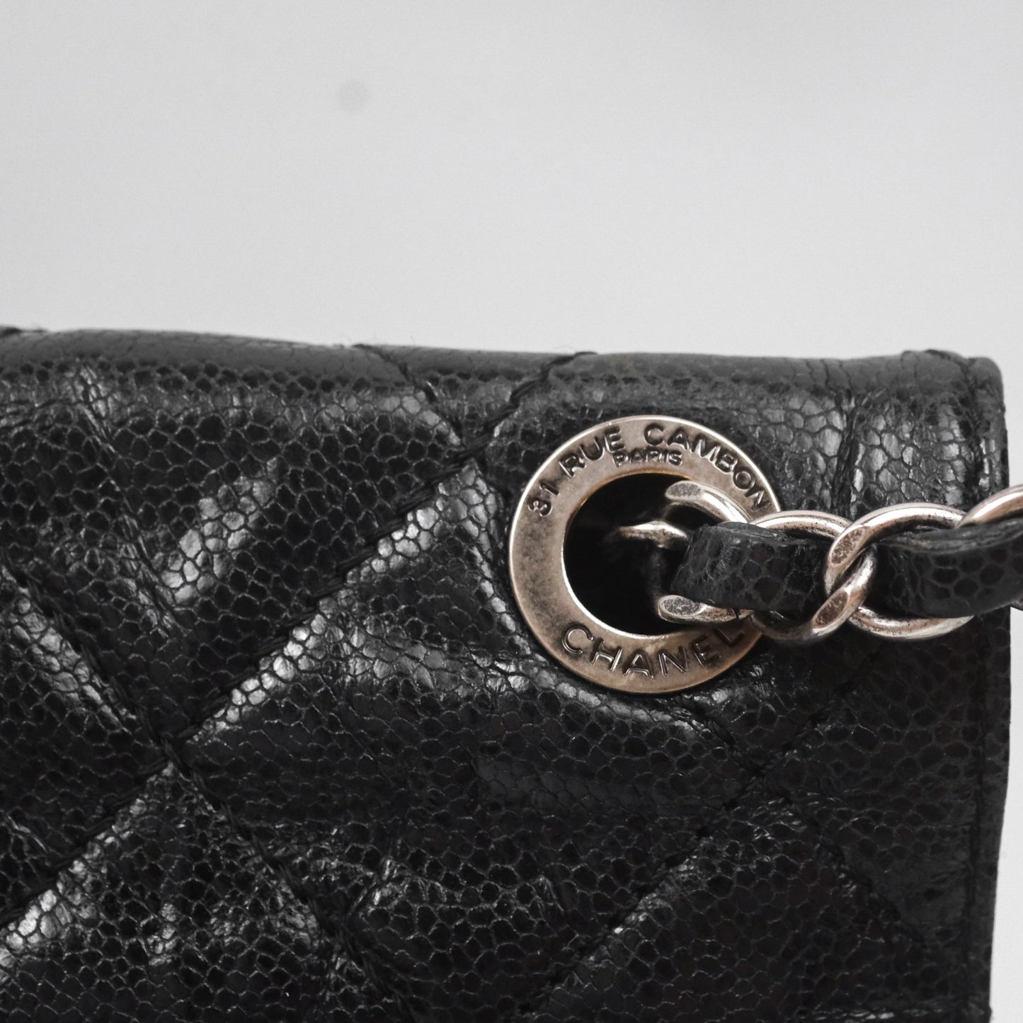 Chanel Quilted Single Flap Bag Soft Caviar Black Ruthenium Hardware