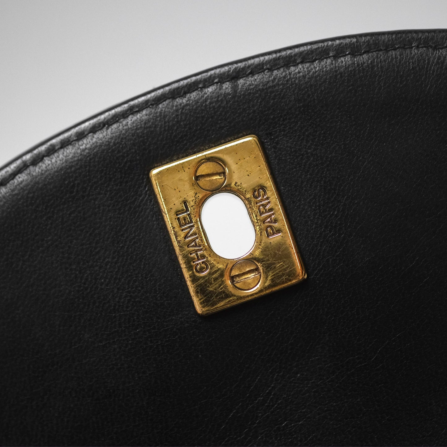 Chanel Vintage CC Duma Backpack Black Lambskin 24K Gold Hardware