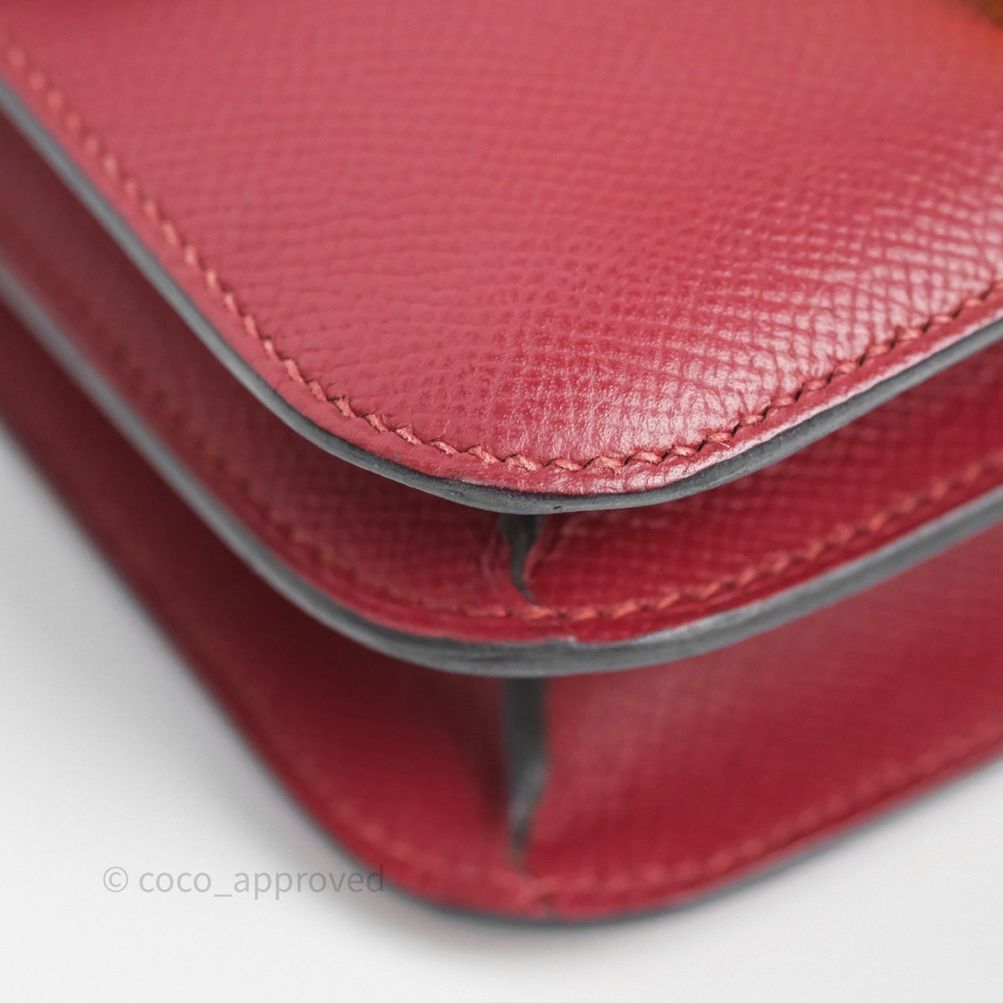 Hermès Constance Mini 18cm Rouge Grenat K1 Epsom Gold Hardware