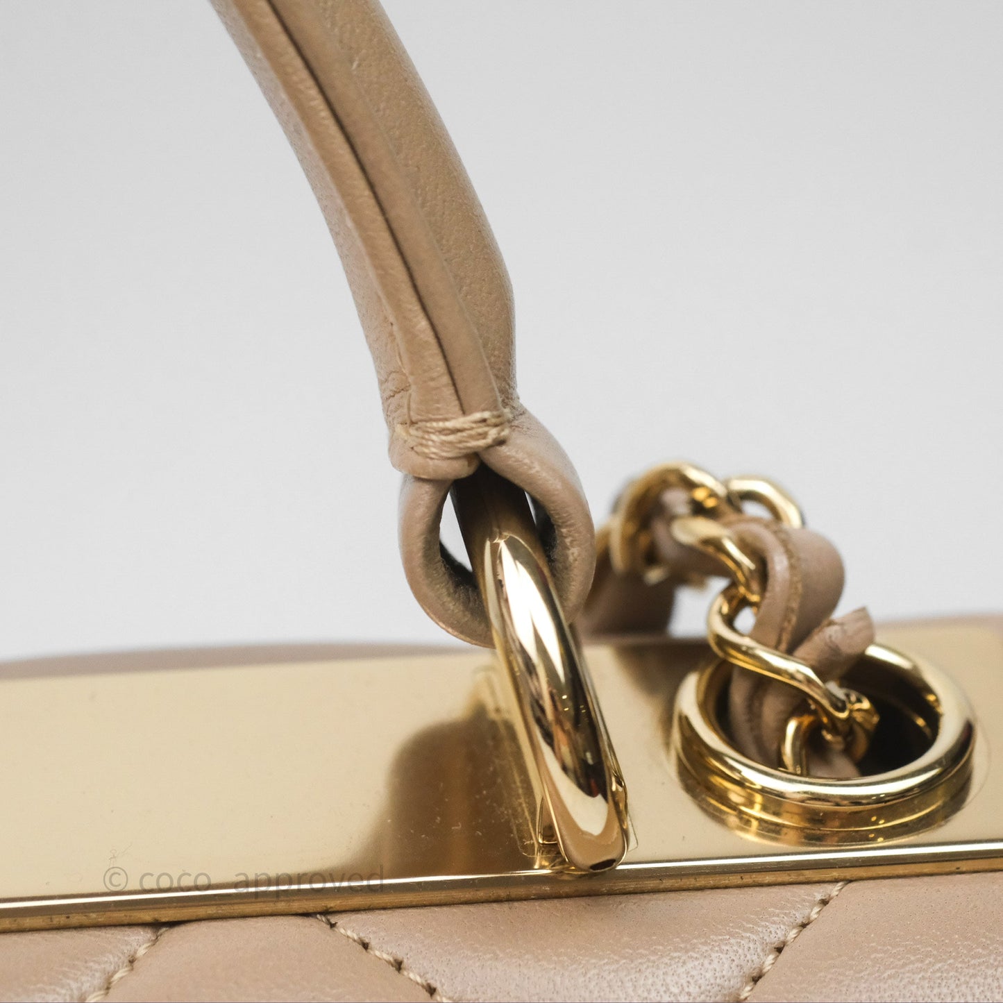 Chanel Small Trendy CC Beige Lambskin Gold Hardware