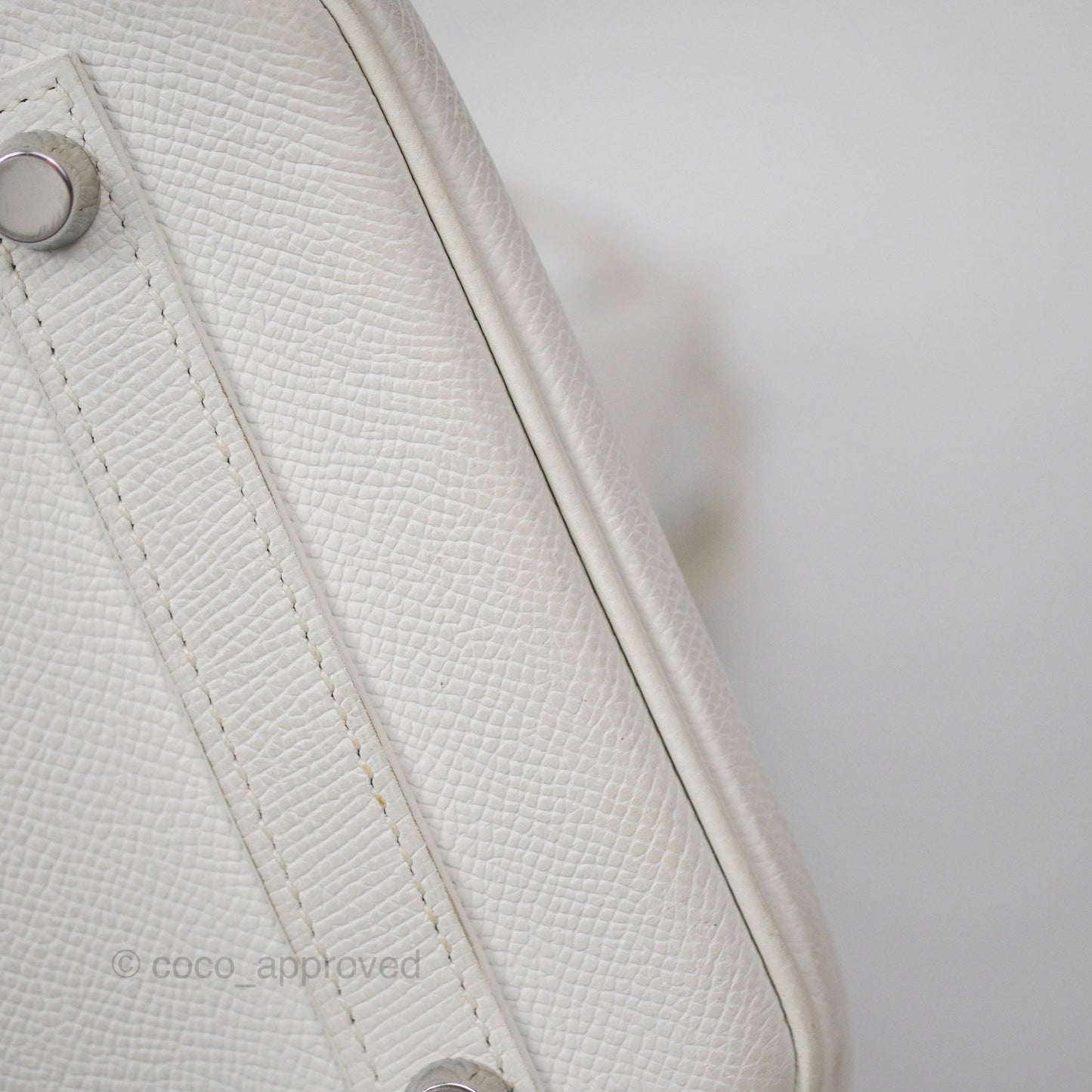 Hermès Birkin 30 Retourne White Epsom Palladium Hardware