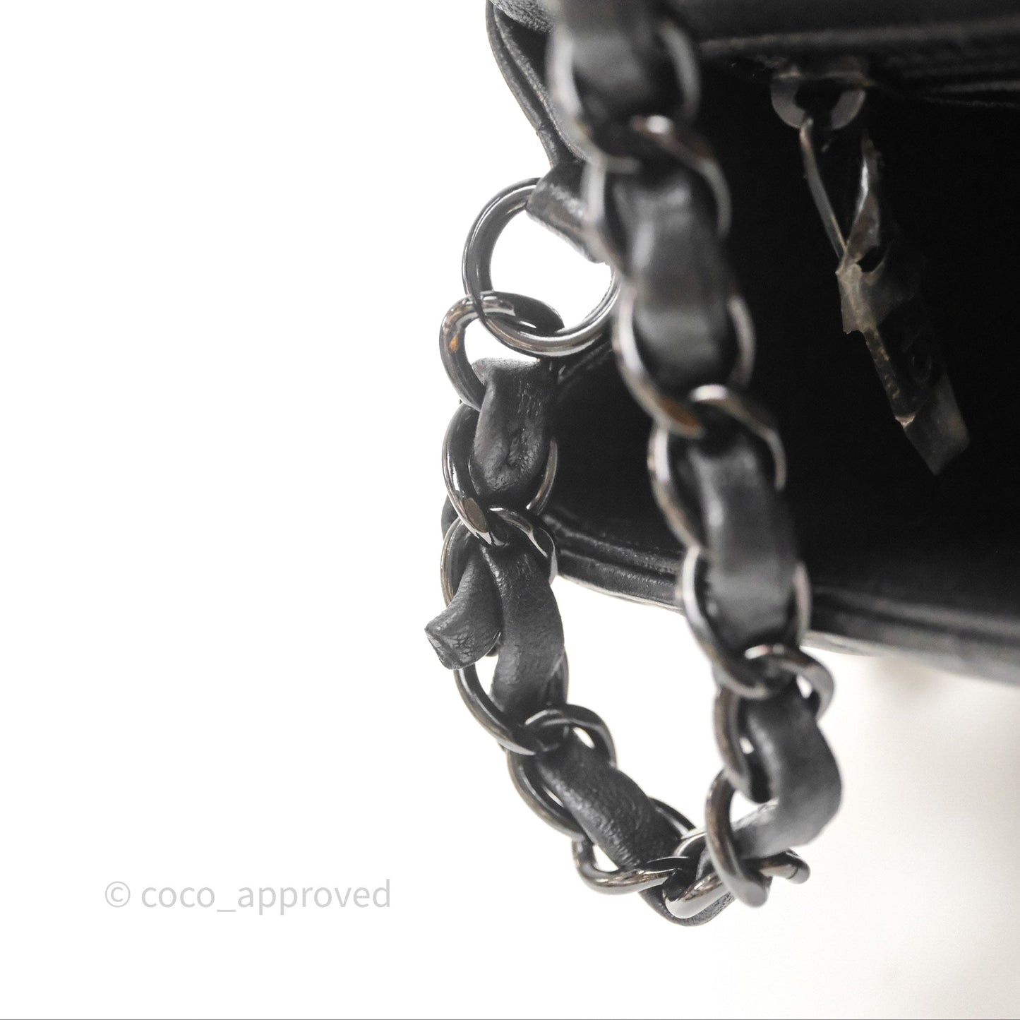Chanel Quilted Mini Rectangular Chevron Black Lambskin So Black Hardware