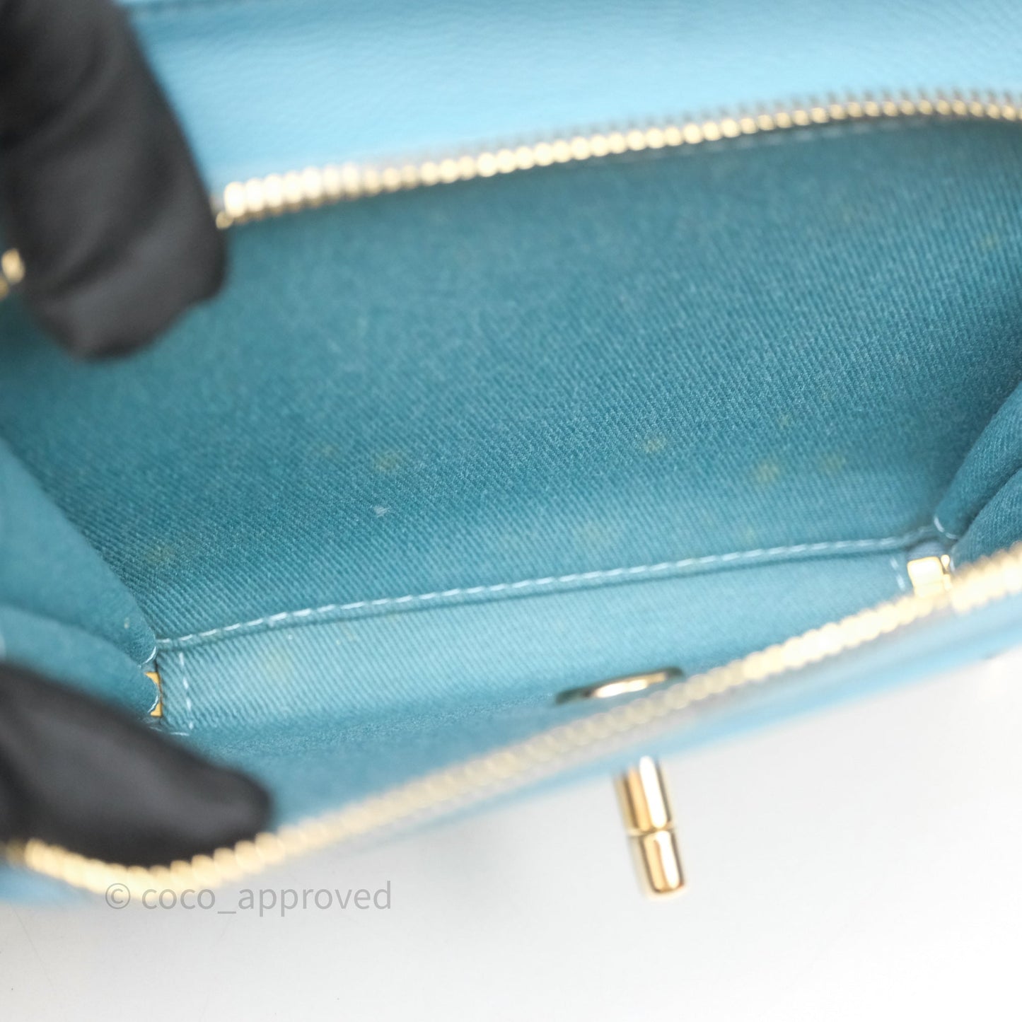 Chanel Small Quilted Business Affinity Flap Caviar Blue Gold Hardware