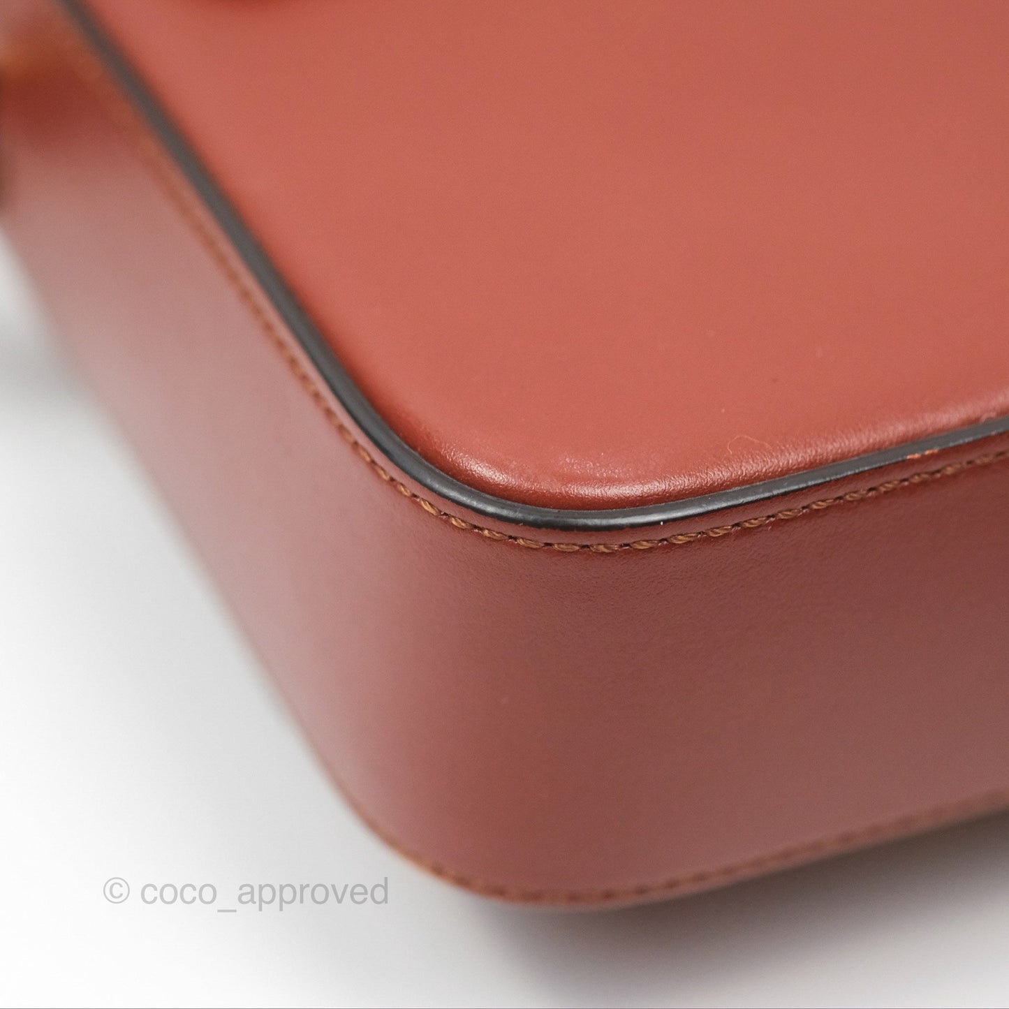 Chloé Mini C Bag Sepia Brown Shiny/Suede Calfskin