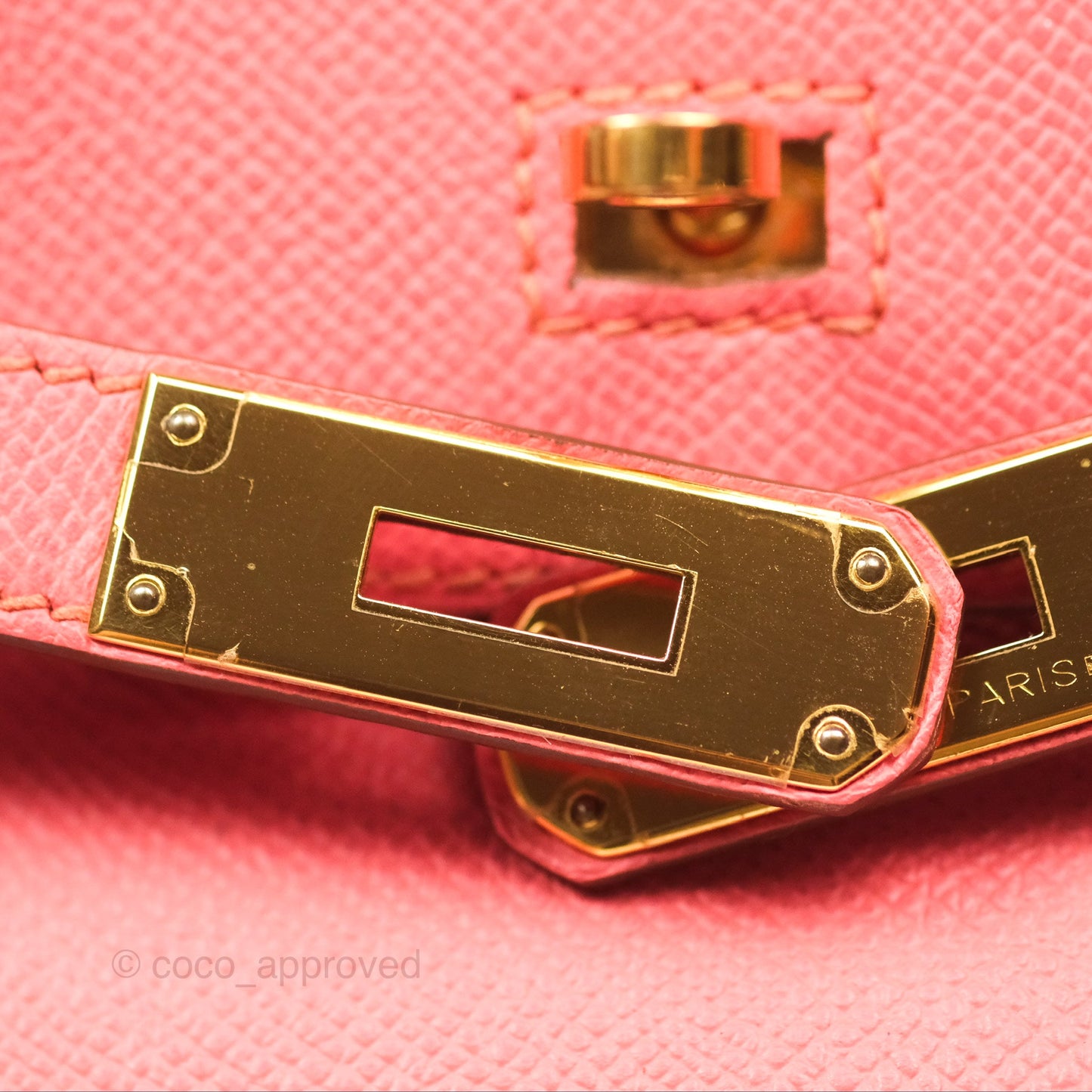 Hermès Birkin 30 Retourne Flamingo I5 Epsom Gold Hardware