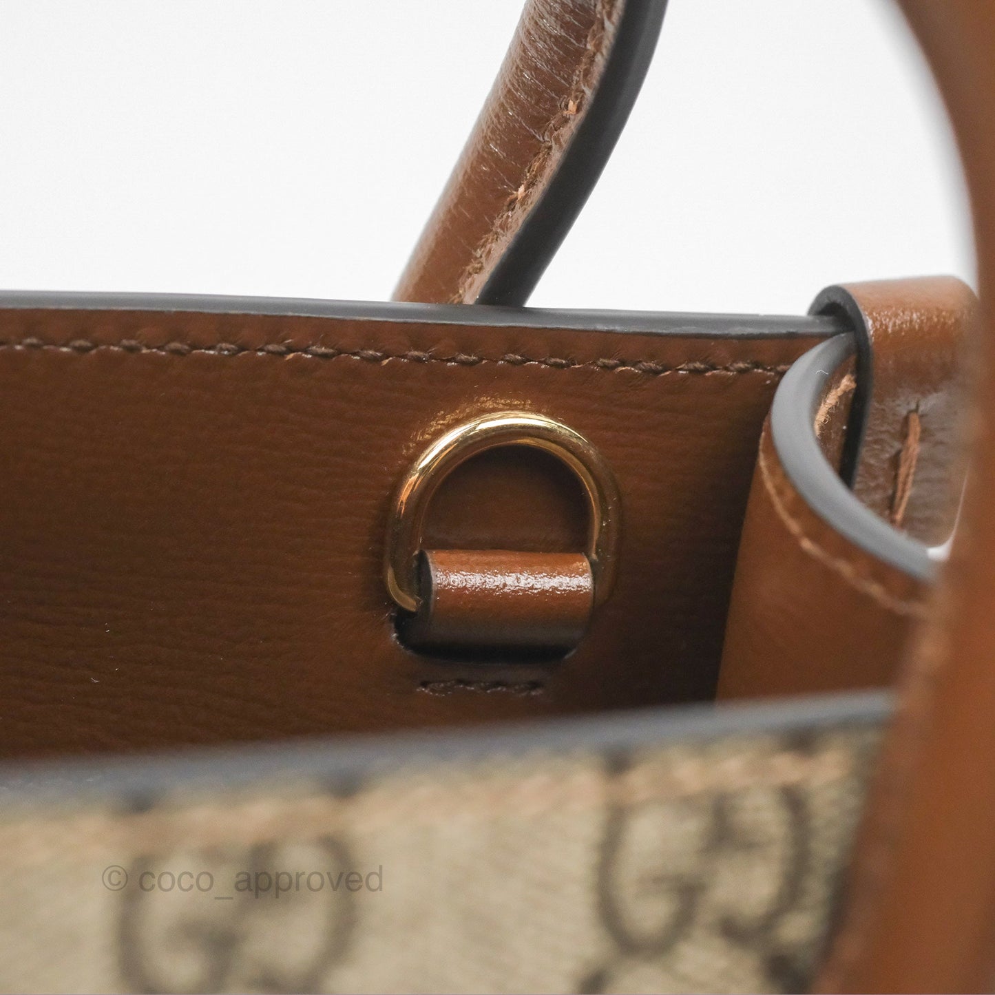 Gucci Mini Tote Bag with Interlocking G Beige / Ebony GG Supreme Canvas