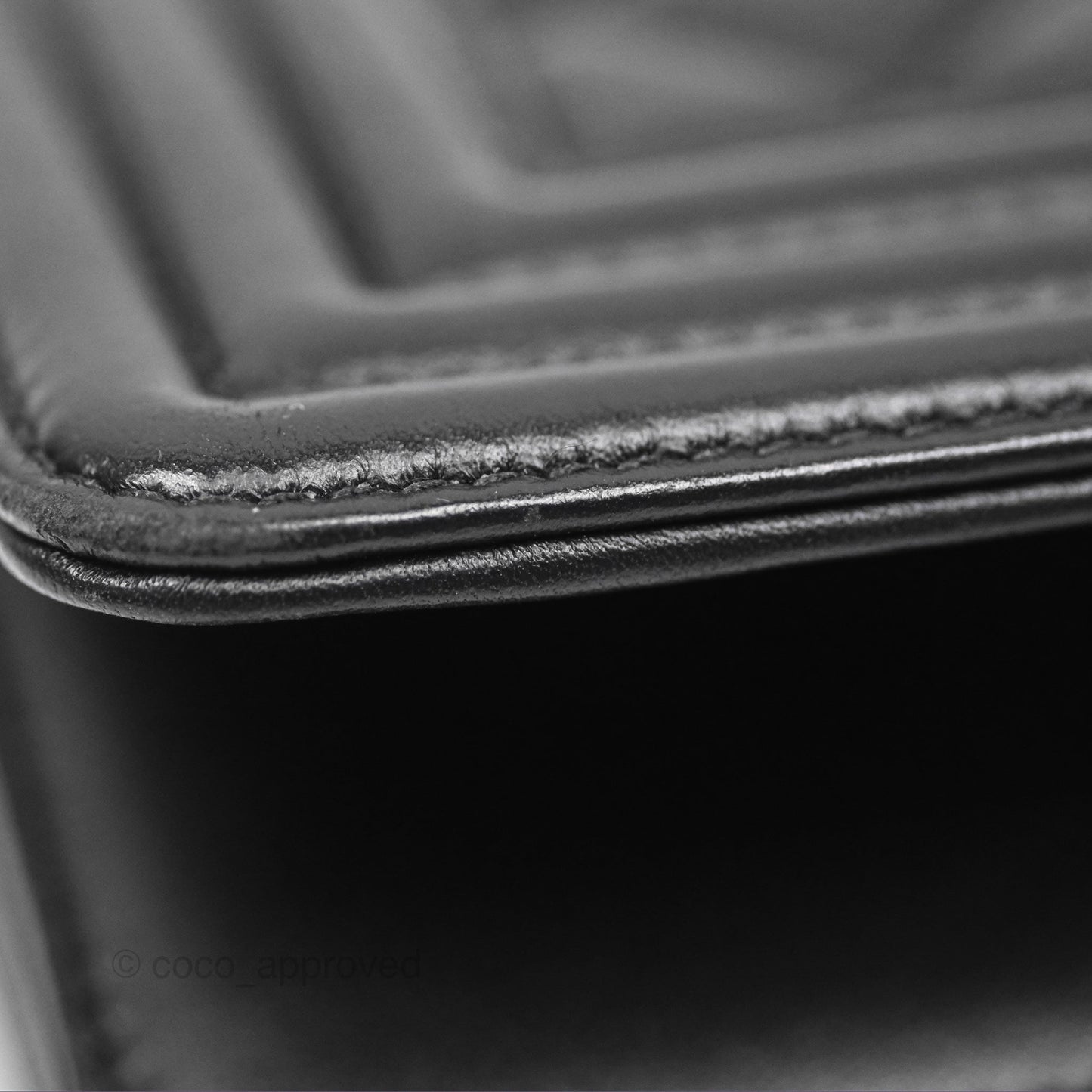 Chanel Small Boy Black Calfskin Ruthenium Hardware