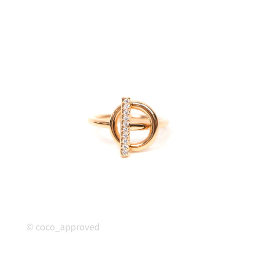 Hermes Echappee Hermes Ring Rose Gold Size 52