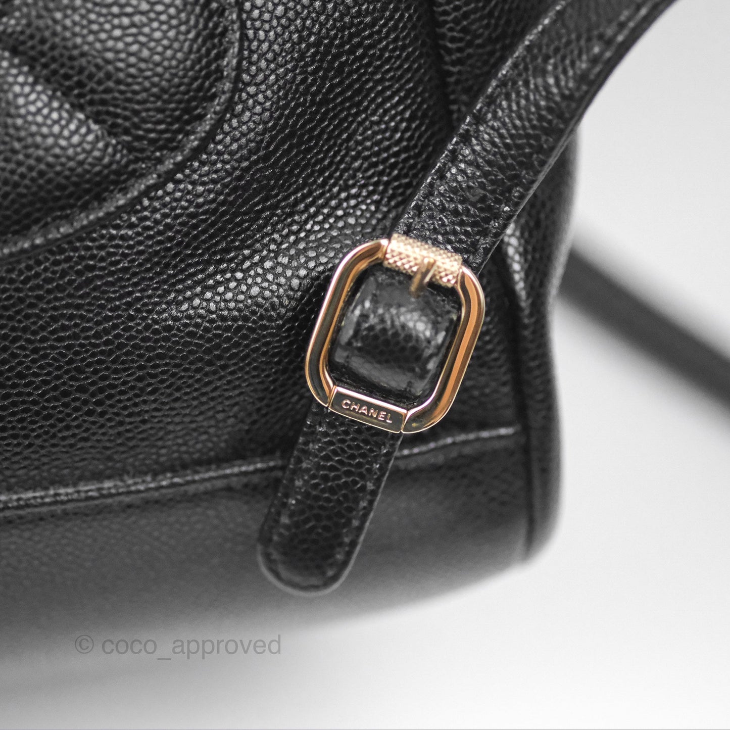 Chanel Quilted Business Affinity Backpack Black Caviar Gold Hardware