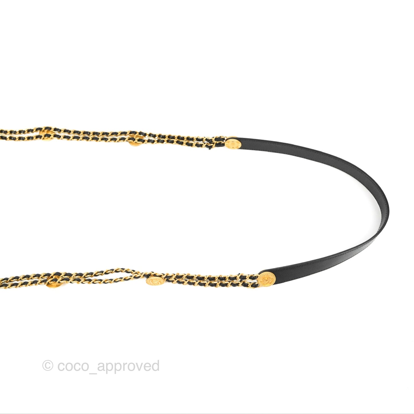 Chanel Small Flap with Coin Charm Black Caviar Aged Gold Hardware 22A
