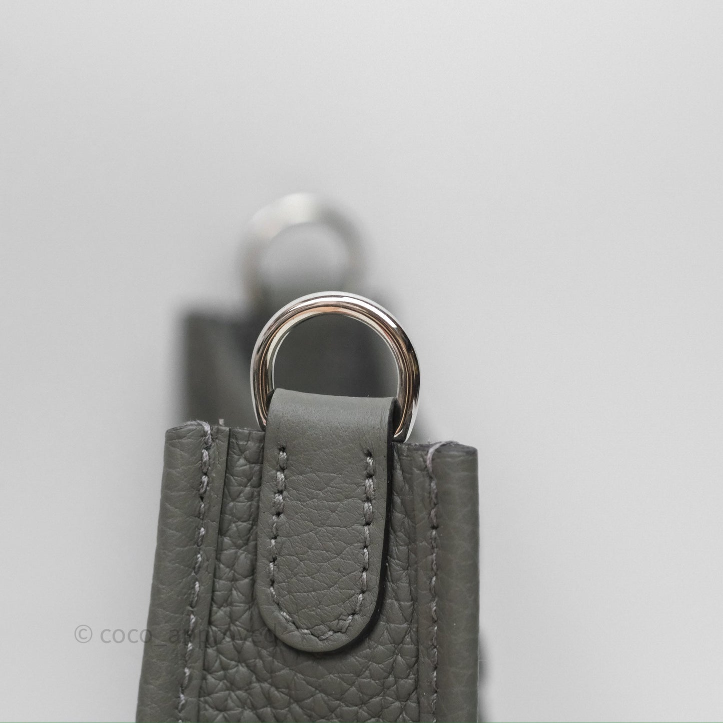 Hermès Mini Evelyne 16 Gris Meyer 0L Clemence Palladium Hardware