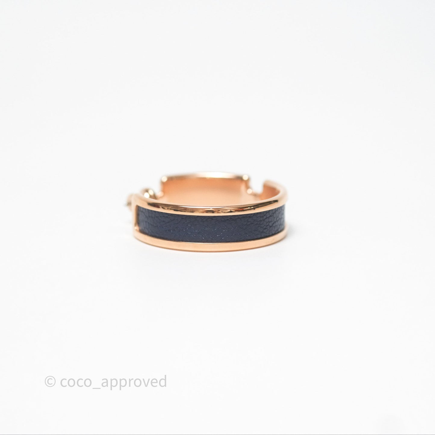 Hermès Olympe Earrings Bleu Saphir Rose Gold Hardware