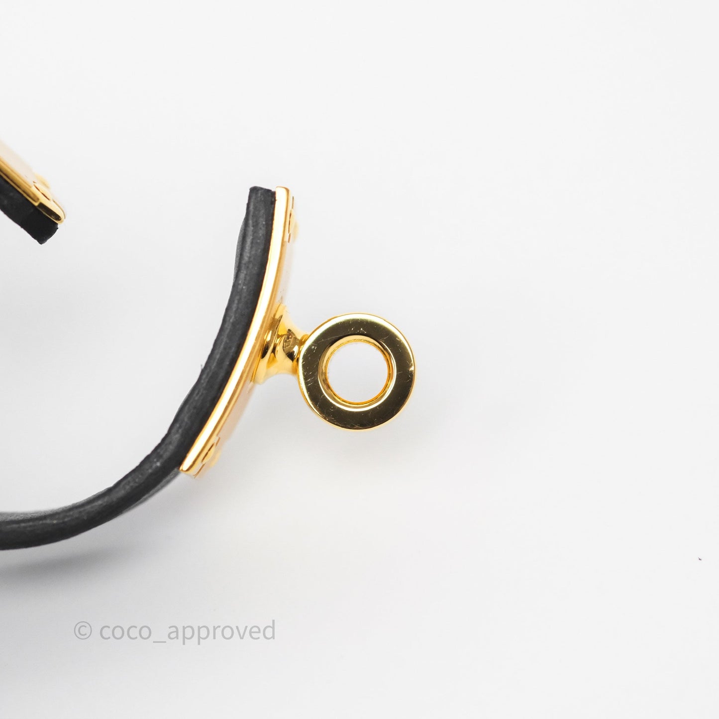 Hermès Kelly Glove Clip Black Swift Gold Hardware