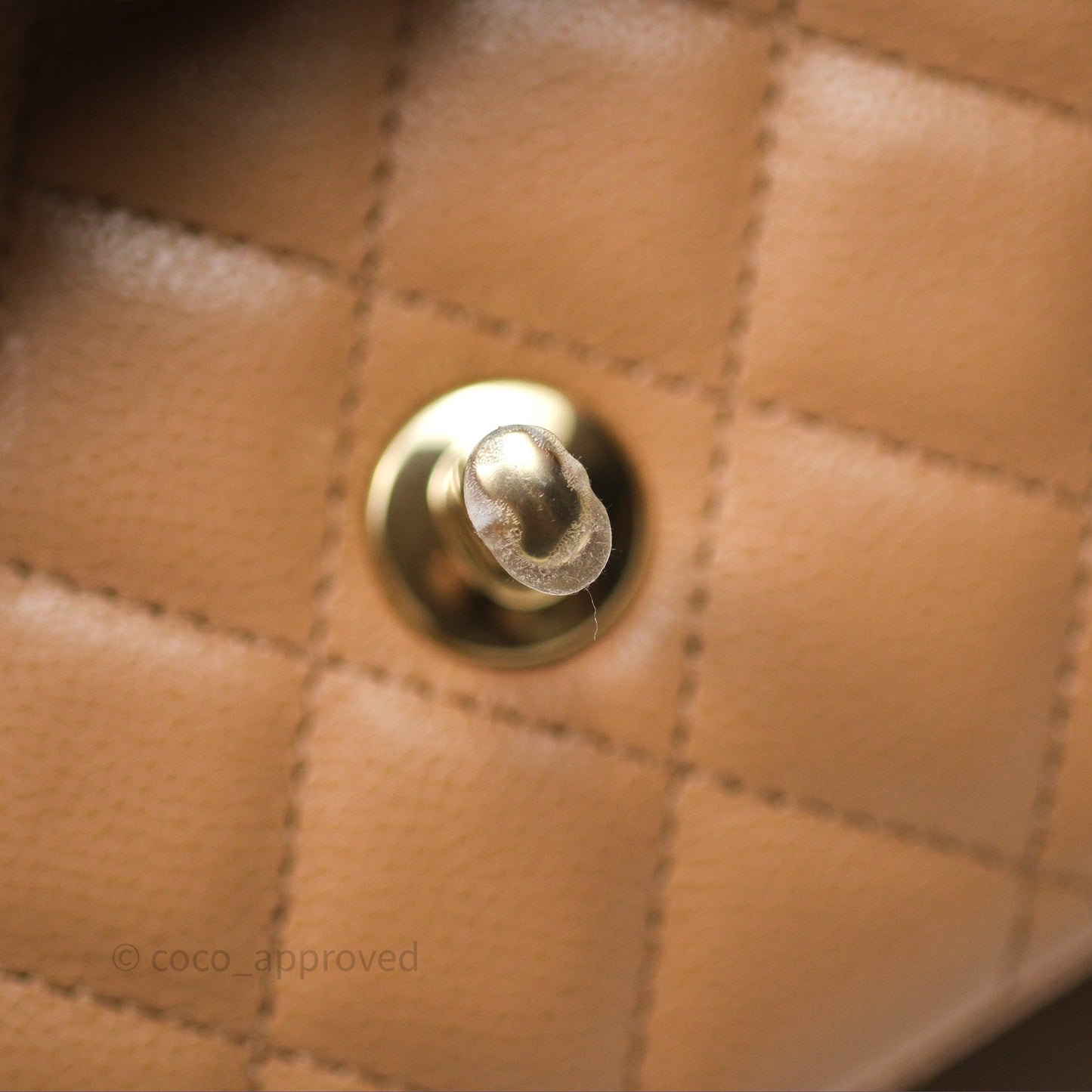 Chanel Classic M/L Medium Flap Dark Beige Caviar Gold Hardware