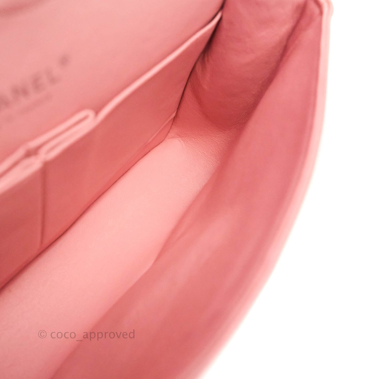 Chanel Quilted M/L Medium Double Flap Pink Caviar Silver Hardware